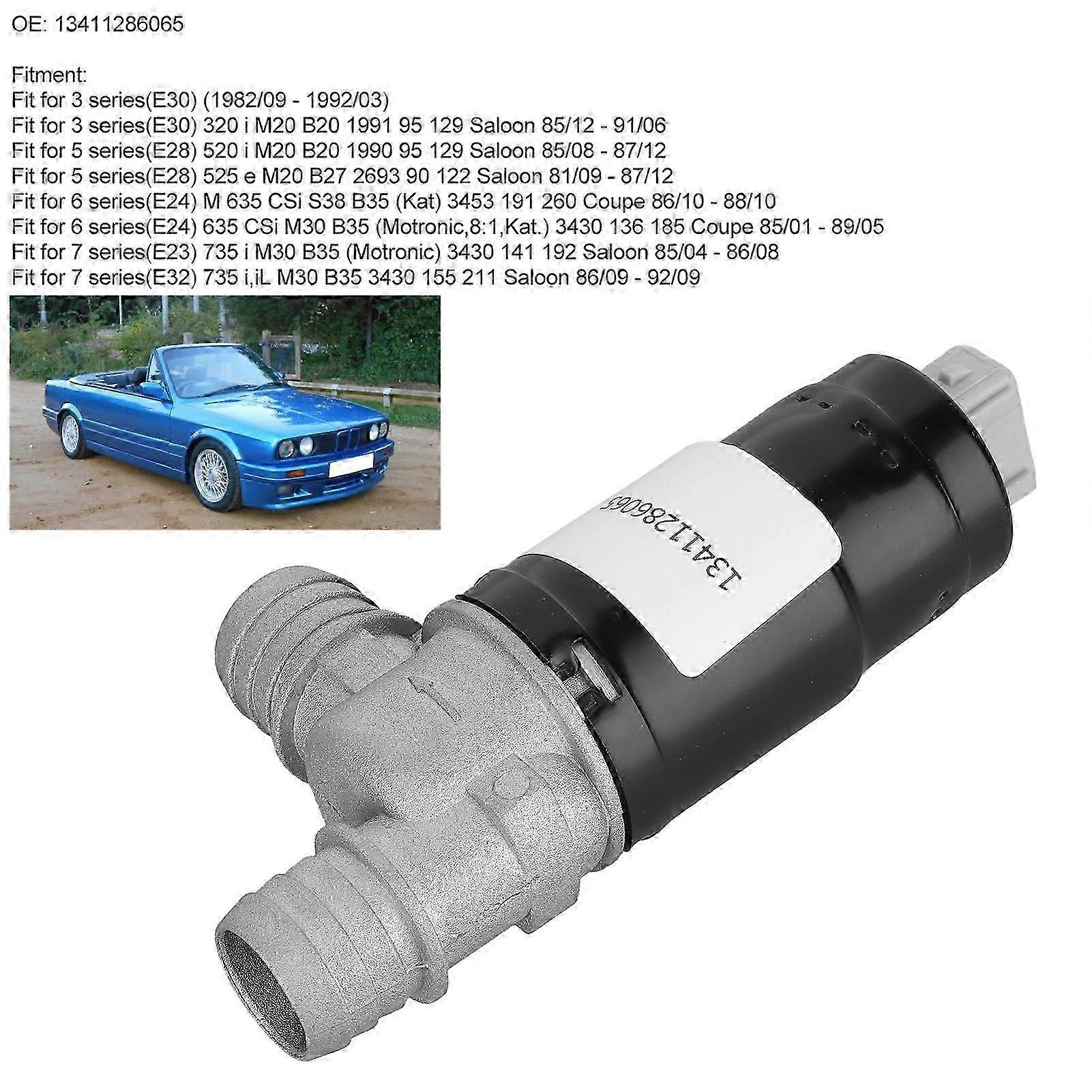 Idle Air Control Valve 13411286065 Replacement Fit for 3/5/6/7 Series E30 E28 E34 E23 E32 f26