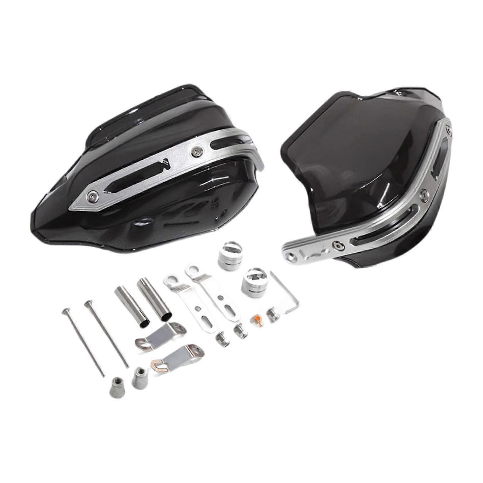 2x Motorcycle Handguard Universal Accessory Adjustable Hand Shield Protector Black
