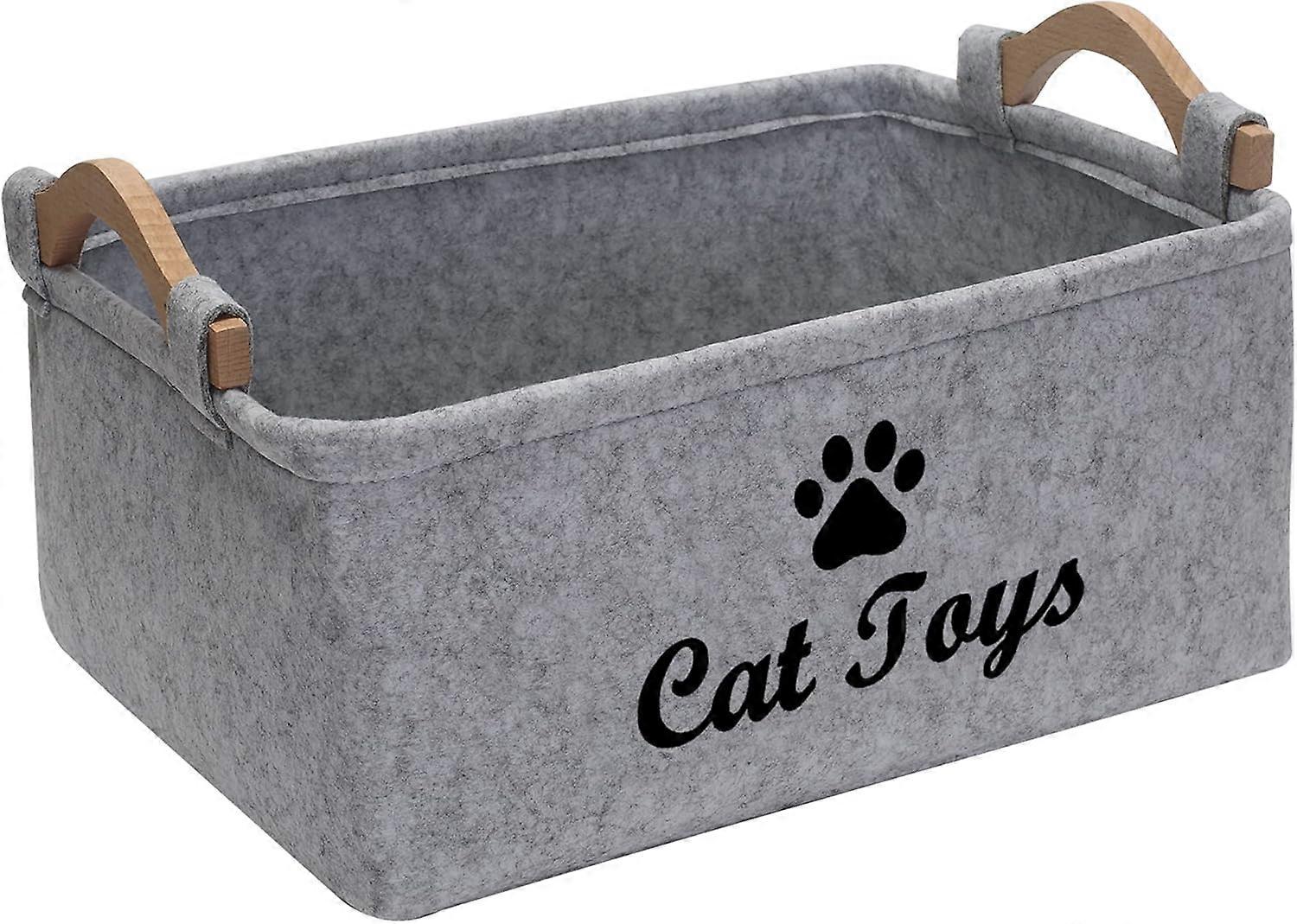 Pet Toy Organizer, High Quality Canvas Material with Exciting Colors for Your Home (Light Gray)