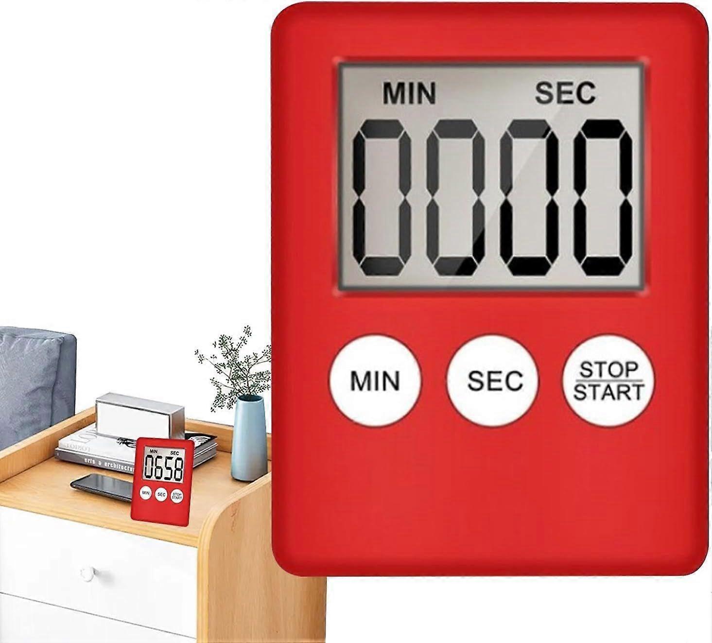 Digital Timer - Kitchen Timer - Magnetic Stopwatch with Alarm - Digital Timer with Loud Alarm LCD Screen Countdown | for Kitchen, Study, Classroom