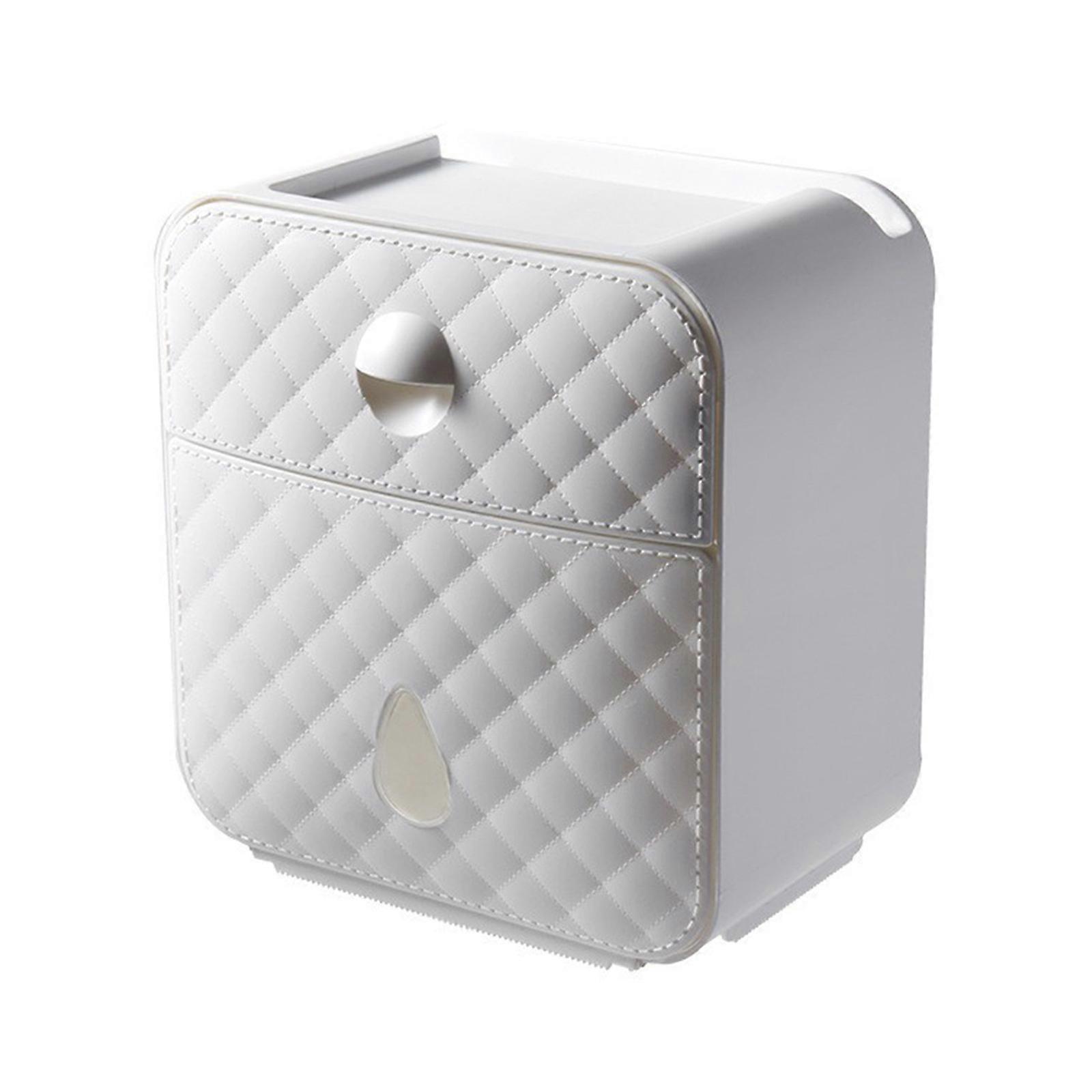 Toilet Paper Towel Box-Toilet Press Paper Organizer Box- Perforation Roll Paper Drawer Toilet Paper Box-No Water Inlet Toilet Paper H-older