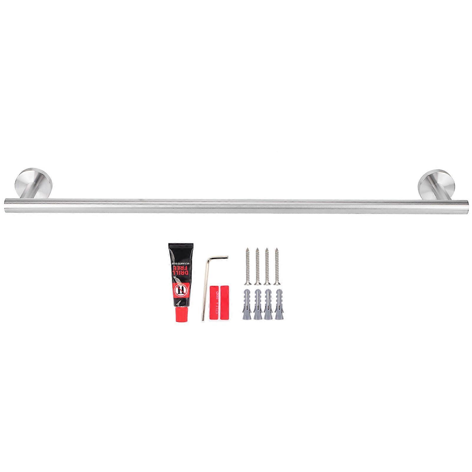 Stainless Steel Towel Rack with Round Base for Bathroom, Bedroom, and Kitchen – Single Rod Design, Durable and Space-Saving