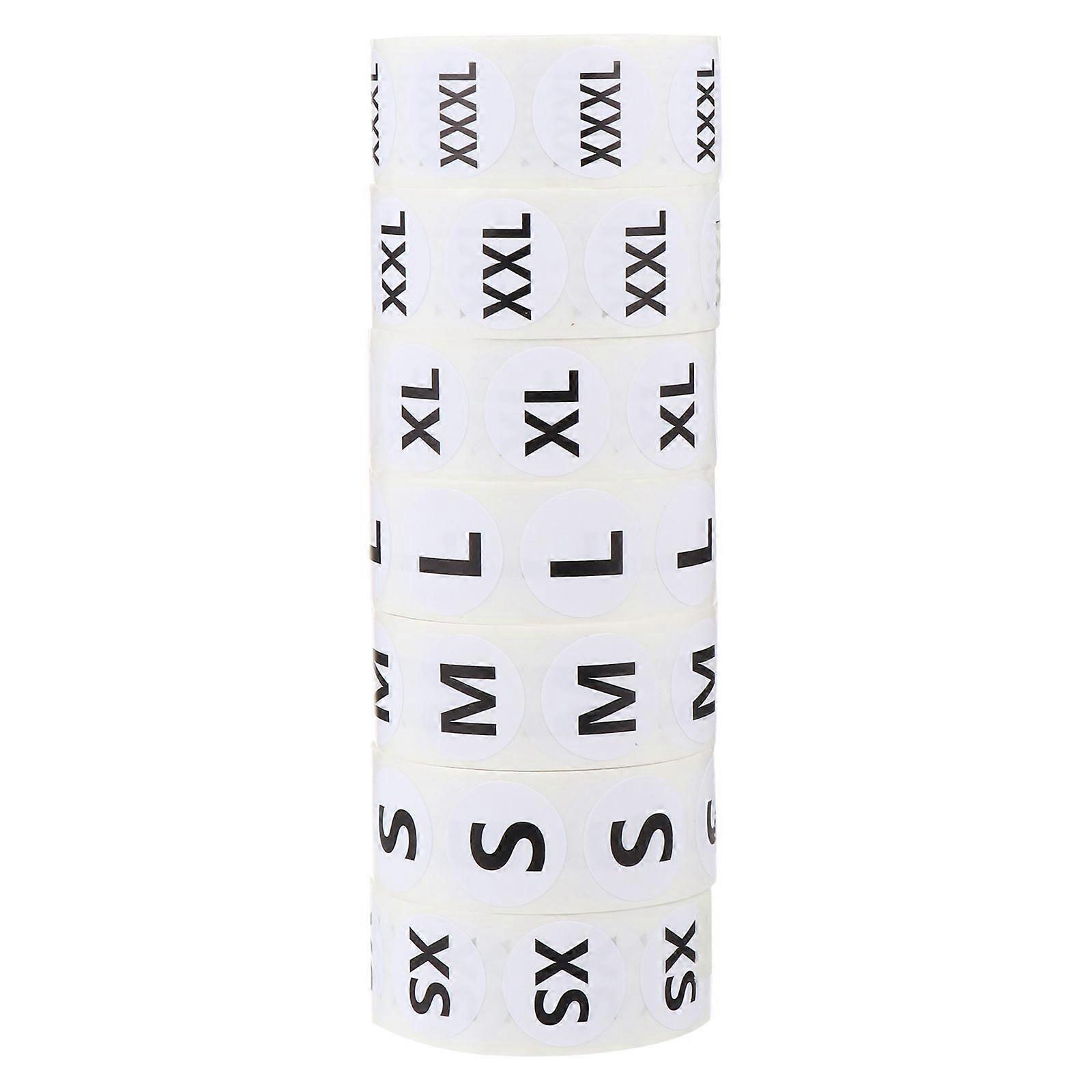 3500pcs Useful Size Stickers Round Self-Adhesive Size Label Stickers for Clothes
