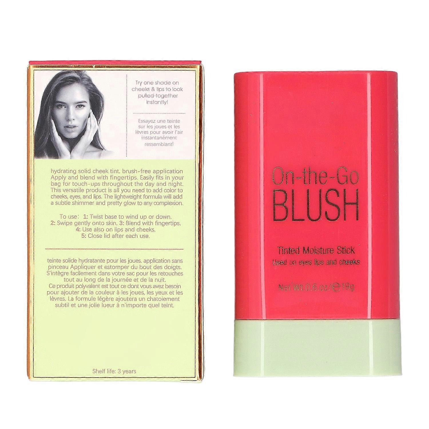 Blush Stick for Cheeks Matte Long Wearing Easy Application Lightweight Waterproof Blush Makeup Stick