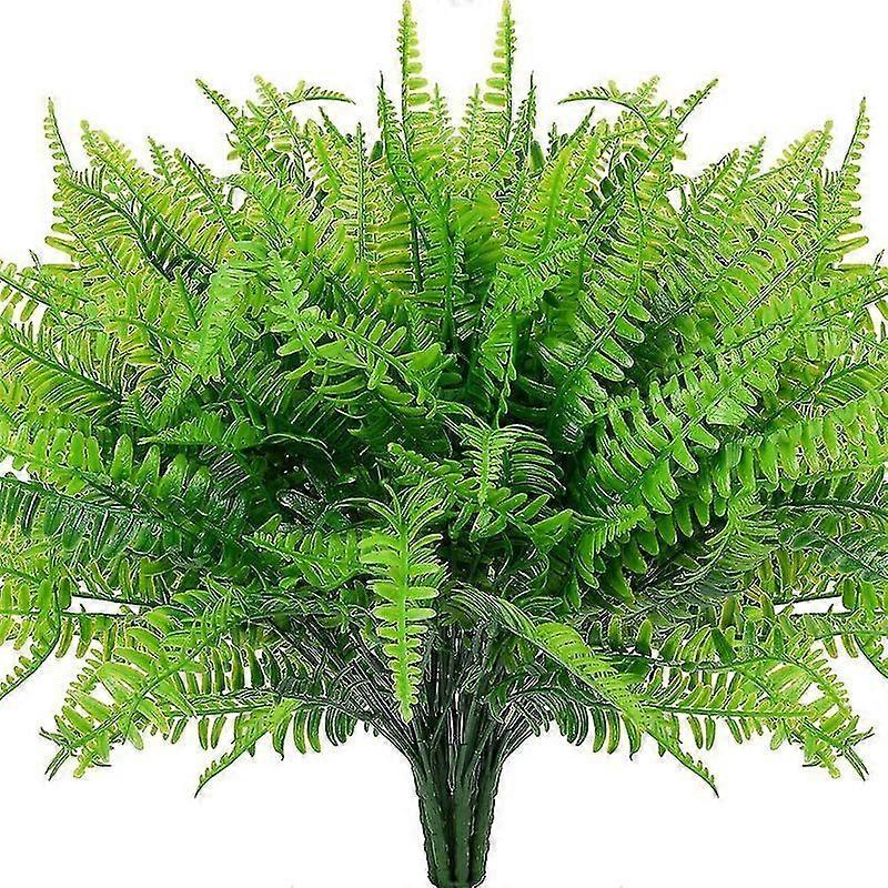 Minglan Artificial Boston Fern Plants Bushes 4packs Faux Plants Shrubs