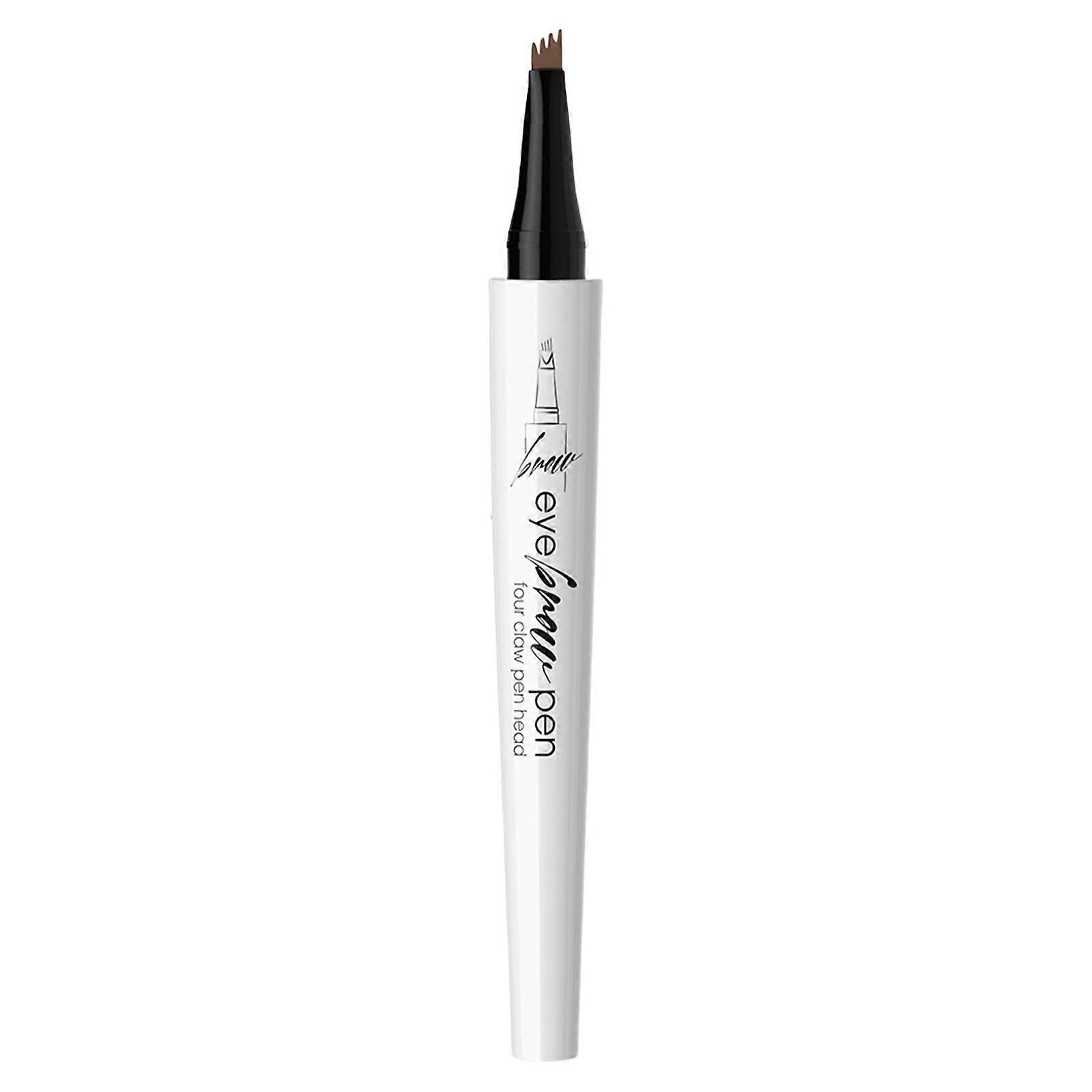 Eye Catching 4 Tip Eyebrow Pencil 3D Natural Microblading Effect Waterproof and Long Lasting Brow Enhancer light brown