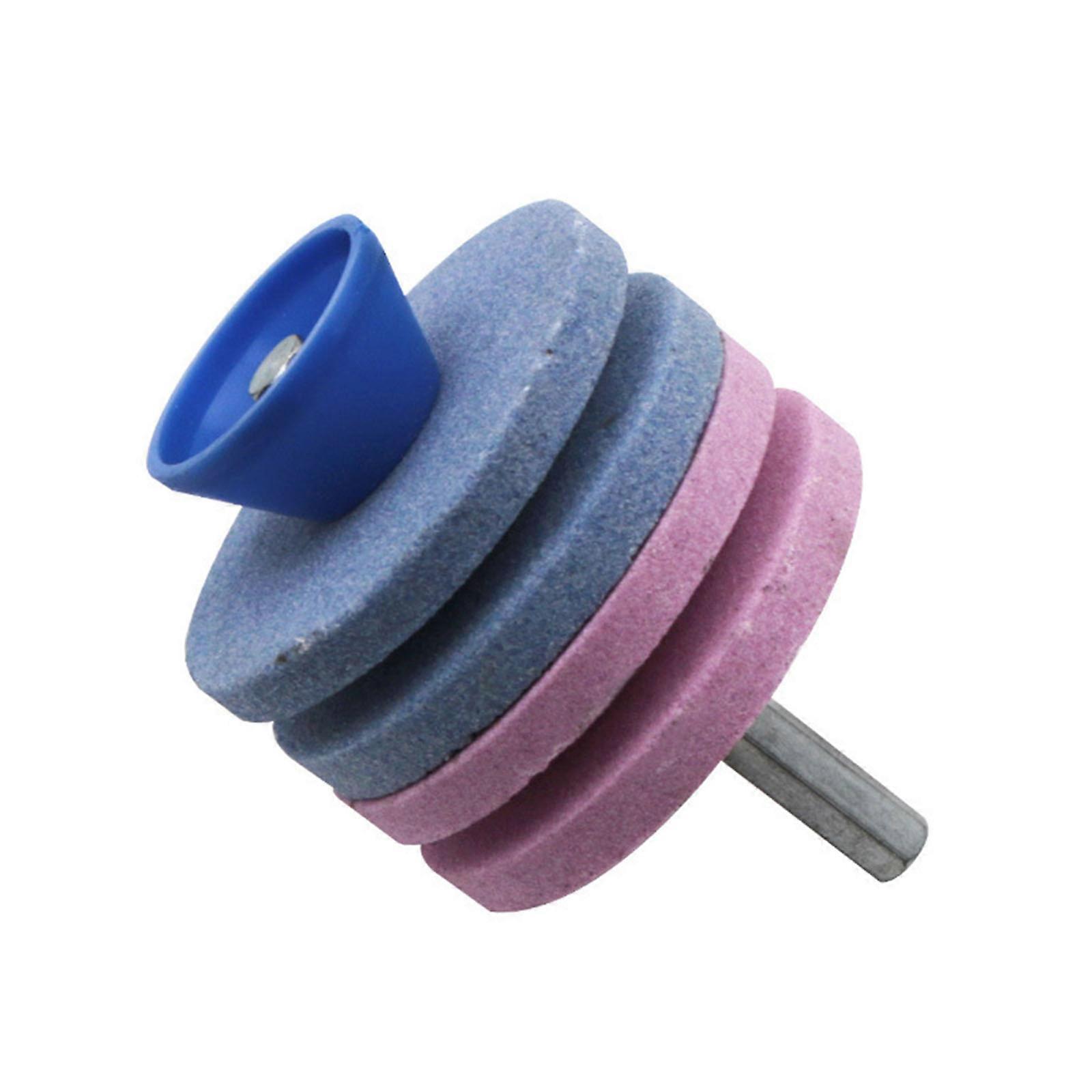 Lawn Mower Sharpener Four-layer Whetstone Lawnmower Blade Sharpener Double Grinding Drill Universal Grinding Drill Cuts