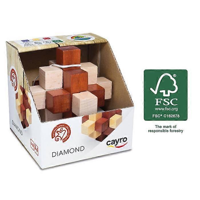 Puzzle diamant en bois
