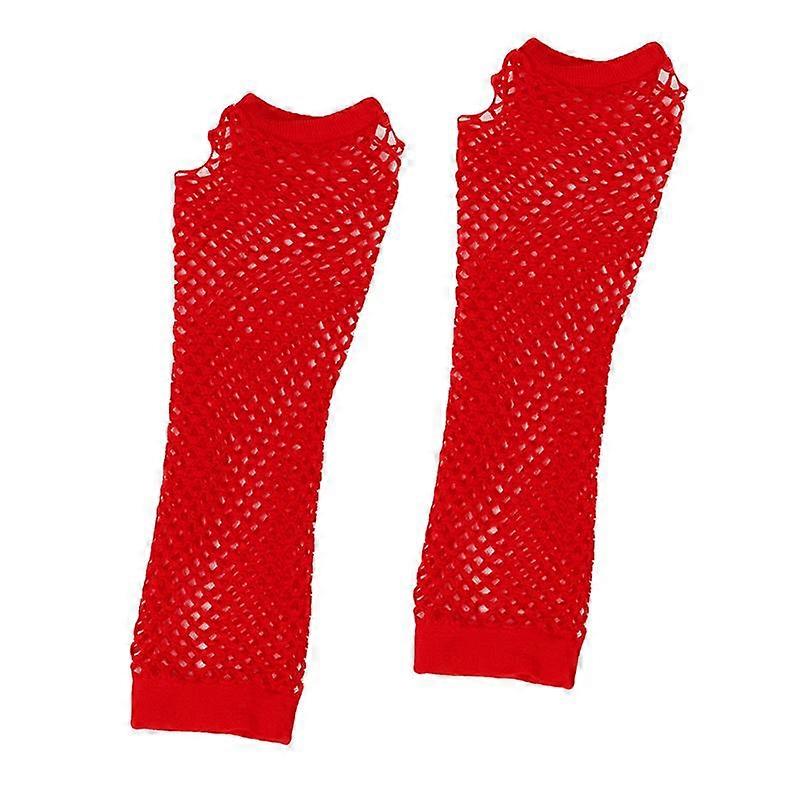 1Pair Womens Long Fishnet Net Gloves Fingerless Mesh Gloves Punk Rock Fancy Night Club Party Arm Warmer Gloves Sexy Gloves
