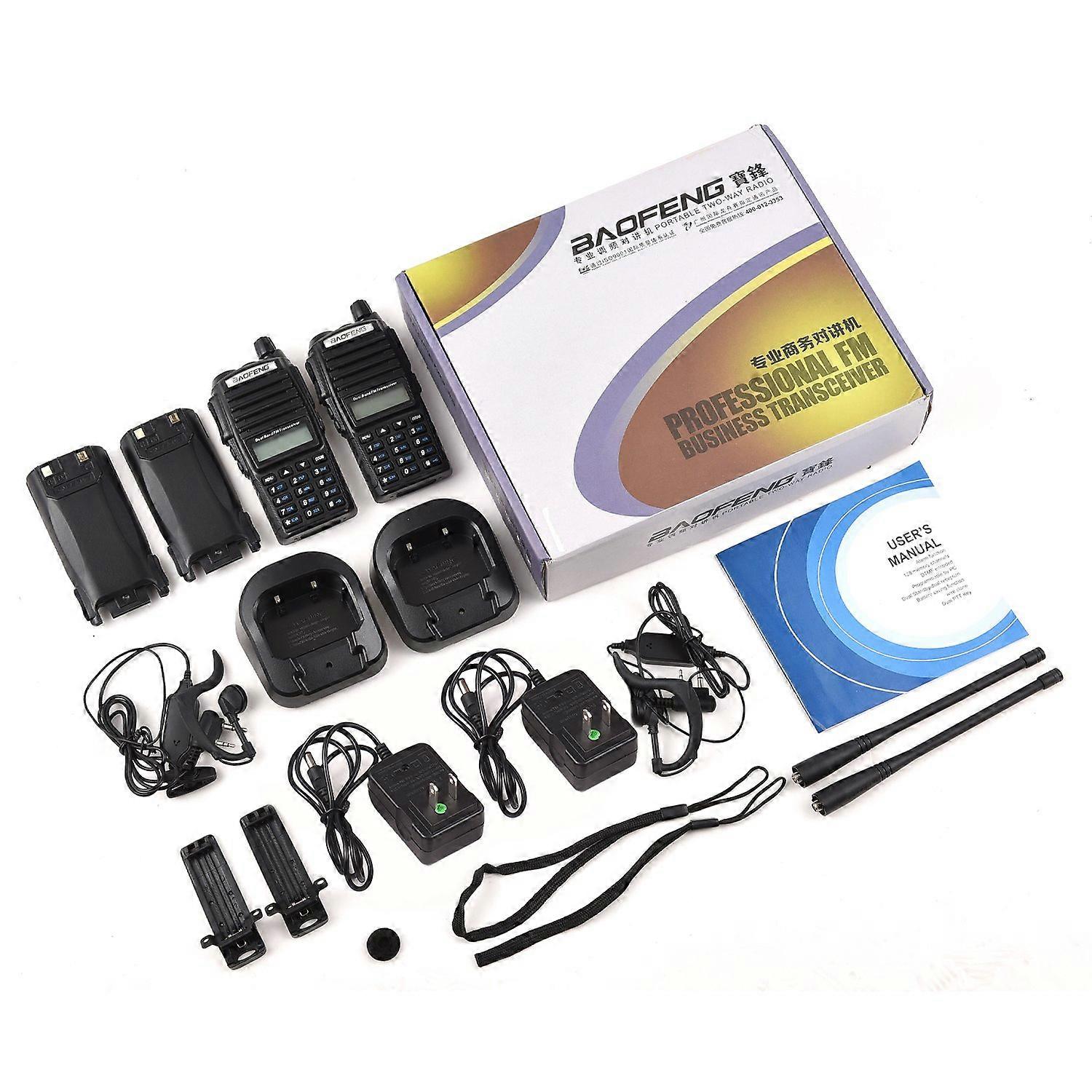UV-82 Two Way Radio Dual PTT Key Transmission Dual Band Dual-Reception Handheld Transceiver and Rece
