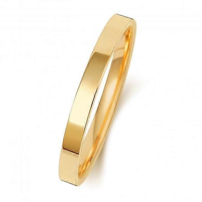 Wedding Band 18K Flat Court 2mm-1.7 Wedding Ring WQ121H/I