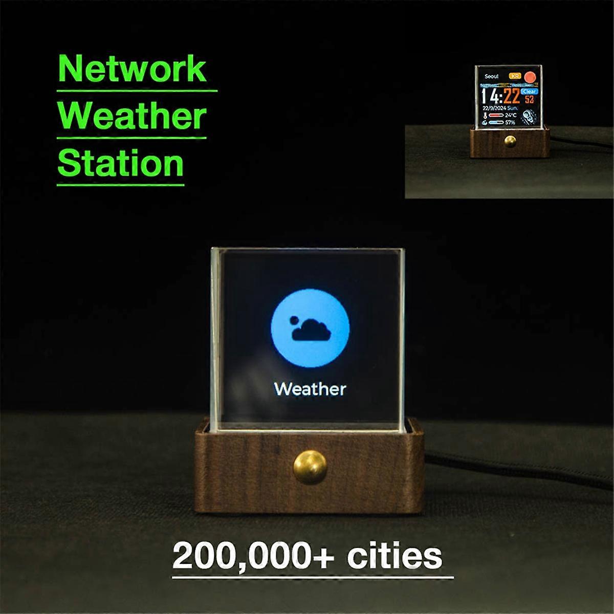 Bitcoin Stock Ticker Monitor Digital Display Clock Weather Temperature Humidity Personalized Picture Playback