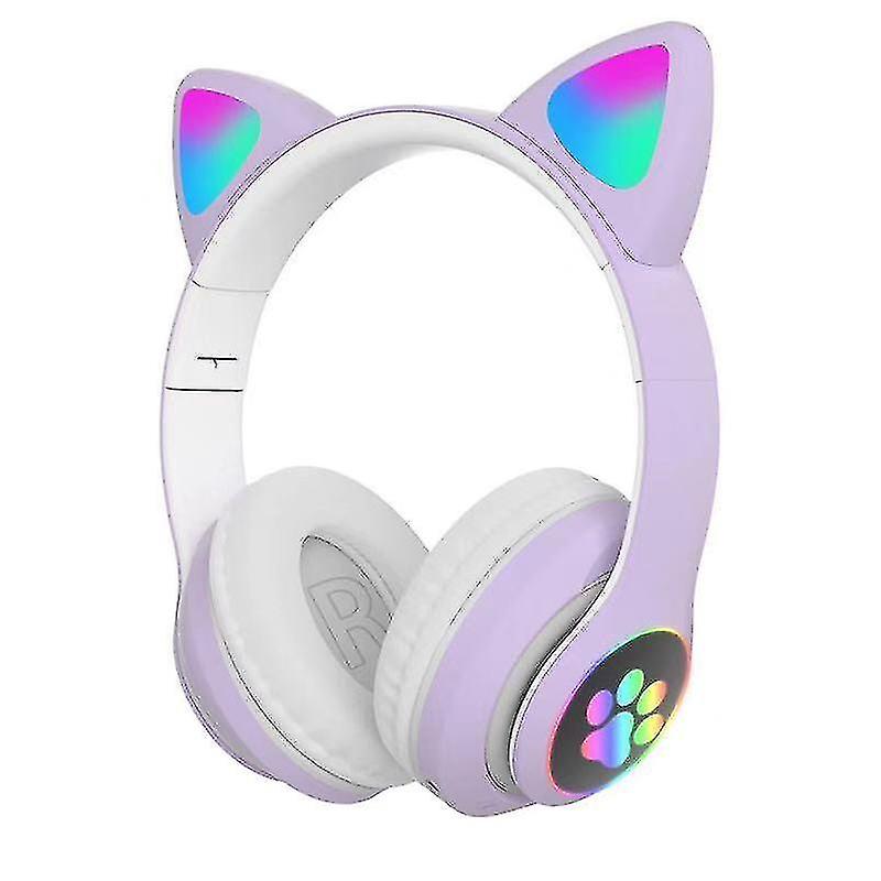Wireless  Tooth Headphones Cat Ear Headset With Led Light