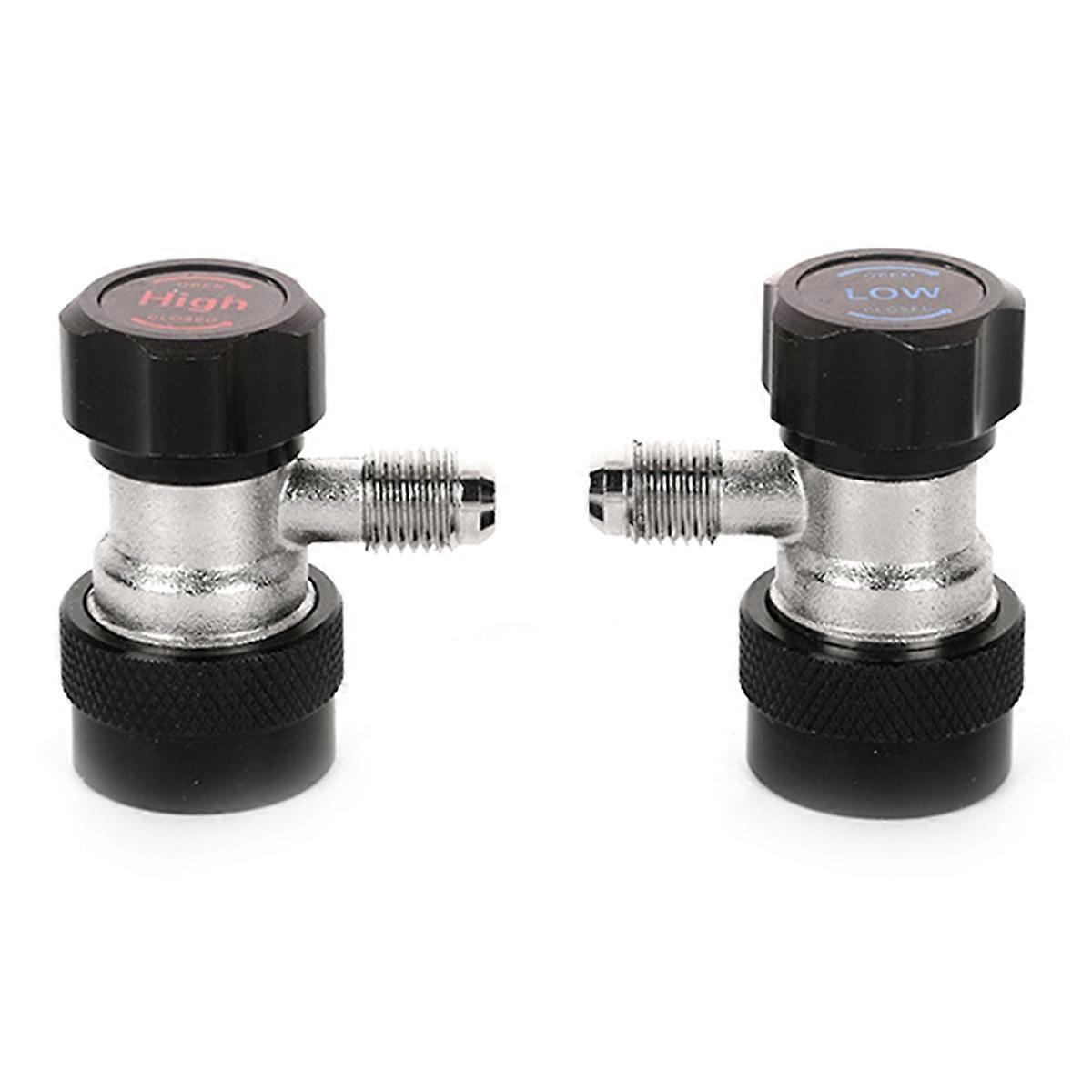 R134A A/C AC Compressor R-134A Manual Quick Coupler Adapter Air Condition 1/4 SAE Connectors Accesso