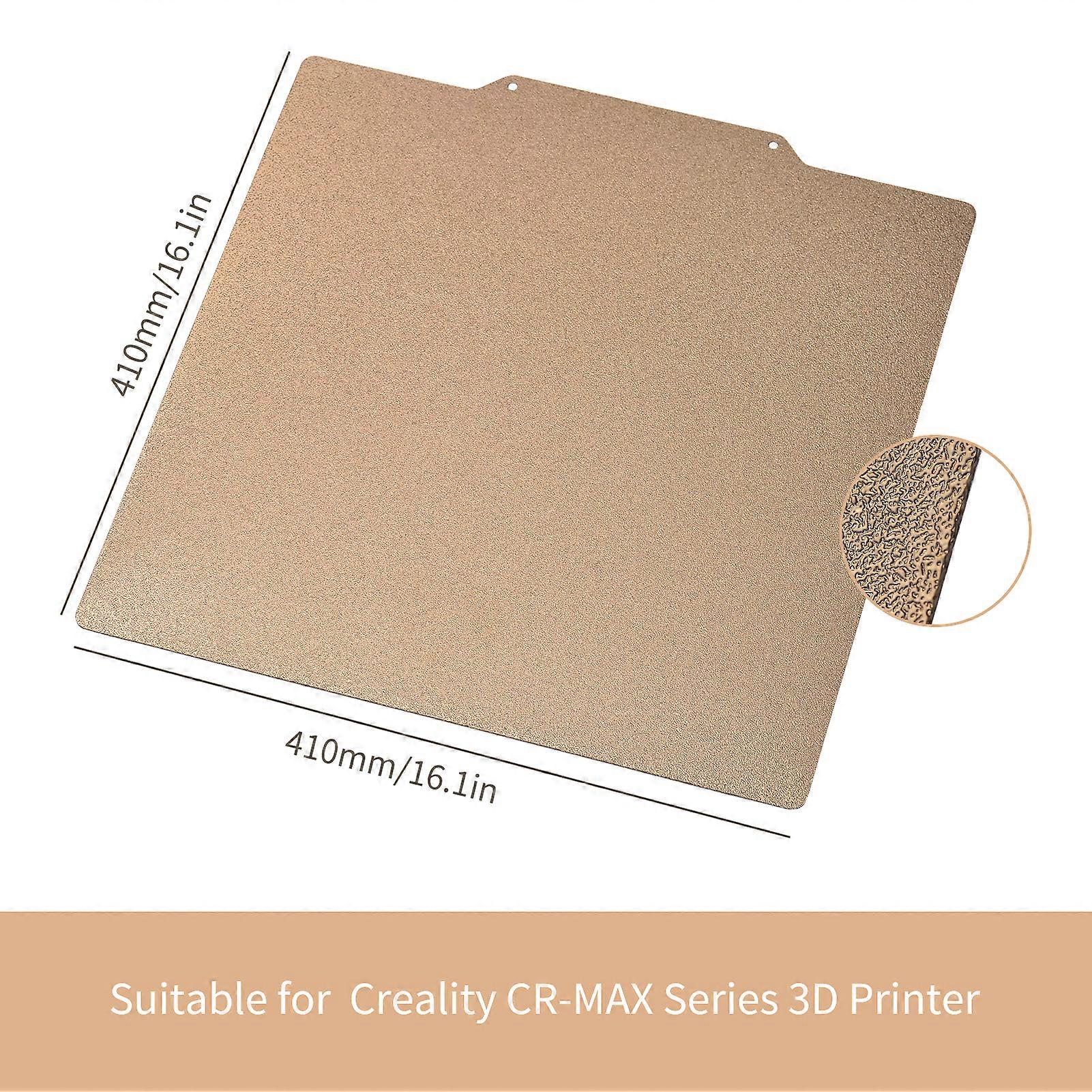 Flexiable Build Surface Stainless Steel Platform with PEI Coating 410x410mm (16.1x16.1in) for Creality CR-MAX 3D Series Printers