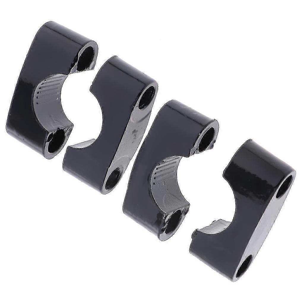 22mm CNC Motocykl Držák Řídítka Riser Clamp Set - Černá (4 Pcs)