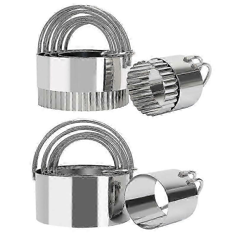 2023 - Pastry/cookie Cutter Set (round + Pattern), Fluted Edge Cookie Cutter, Round Scone Cutter, Pastry Do