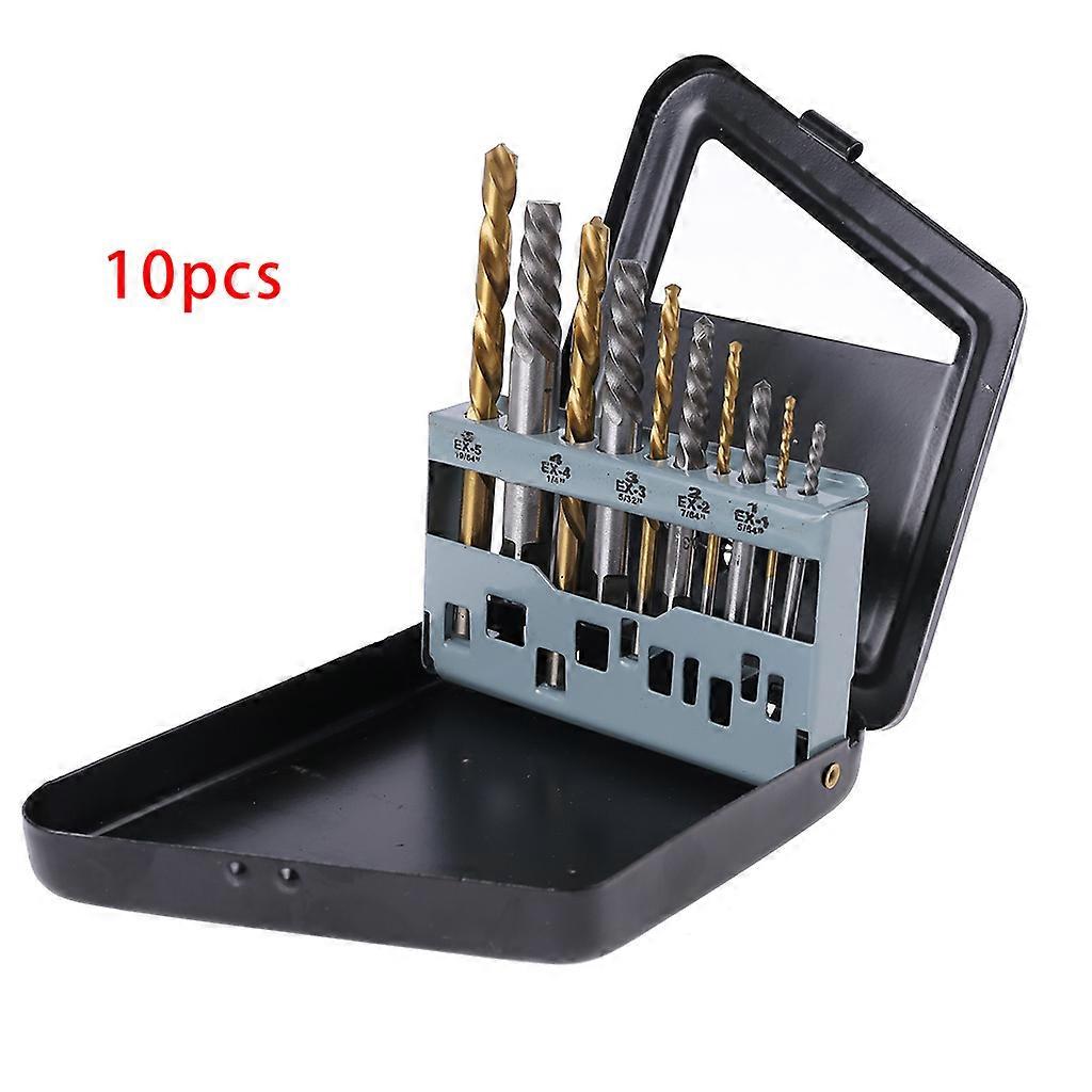 10pcs Screw Extractor Drill Bit Extraction Damaged Speed out Bolt Extractor Bolt Stripping Attachment Tool Removal Tool  Other