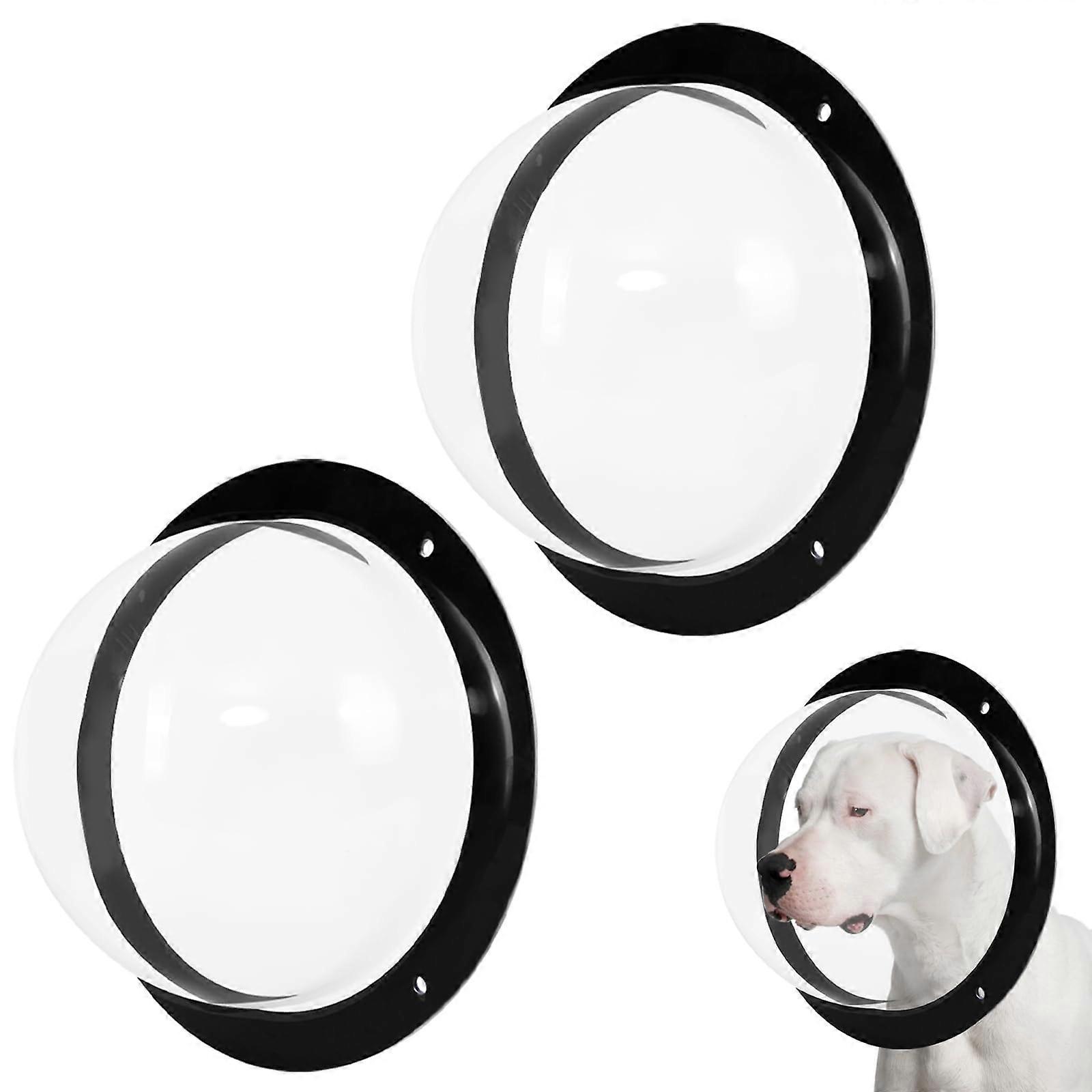 2 Pack Clear Dog Fence Window for Outside Playground Garden Size Diameter 12.44 Inch Deep 4.92 Inch