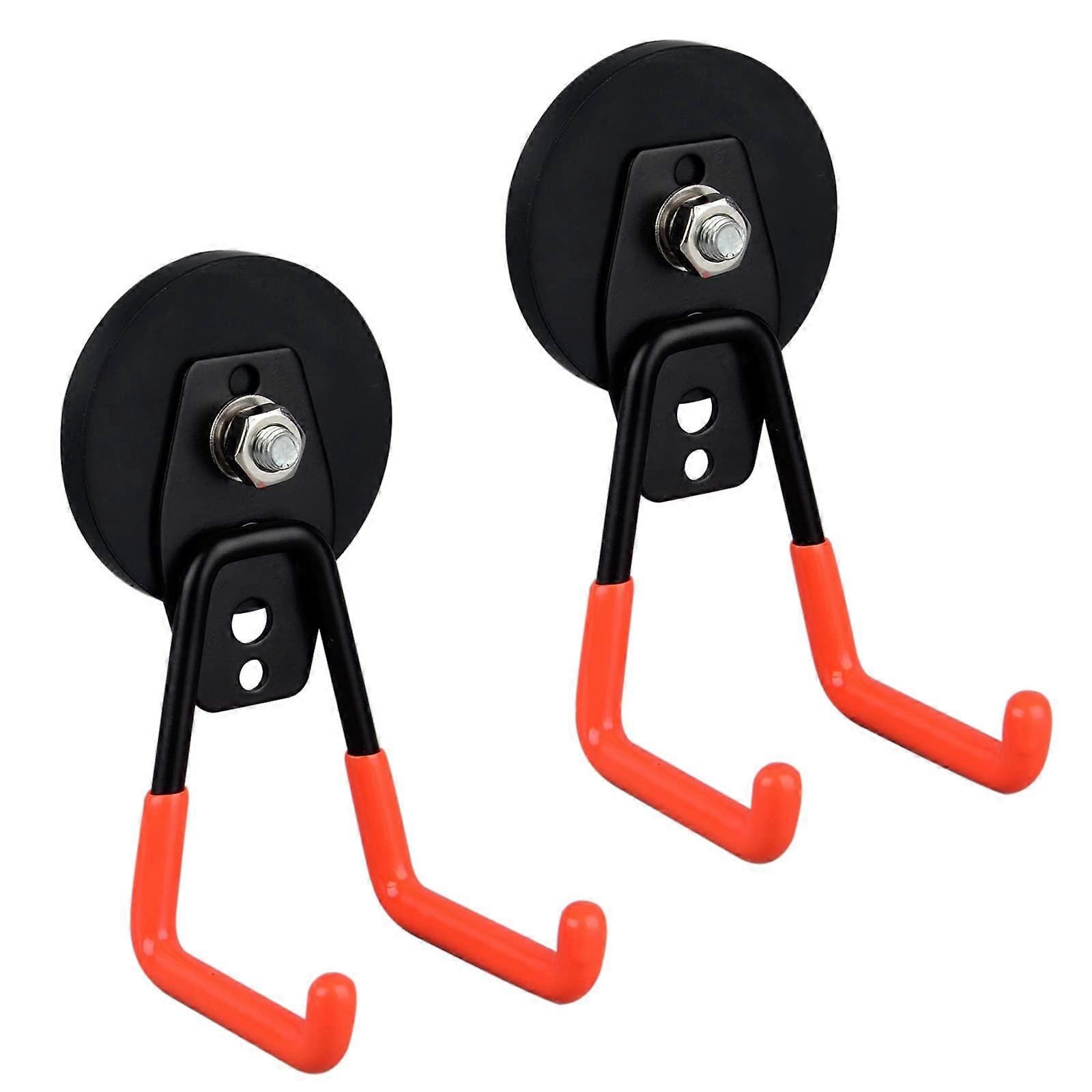 2 Pack Large Strong Magnet Hooks for Indoor Outdoor Use Large Size
