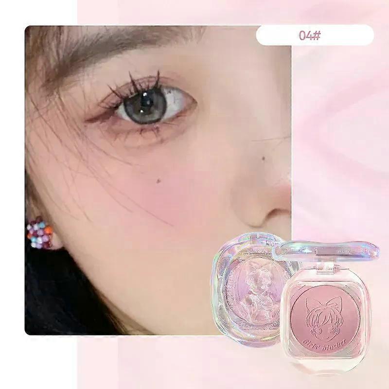 Shibingsheng Kakashow Gradient Blush - Dual-Color with Subtle Shimmer and Matte Finish,Lasting Natural Peachy Glow for a Youthful Look