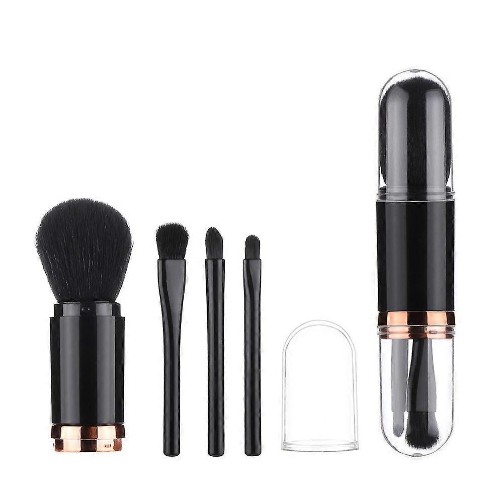 4-in-1 Retractable Makeup Brush Set - Blush, Bronzer, Contouring Tools