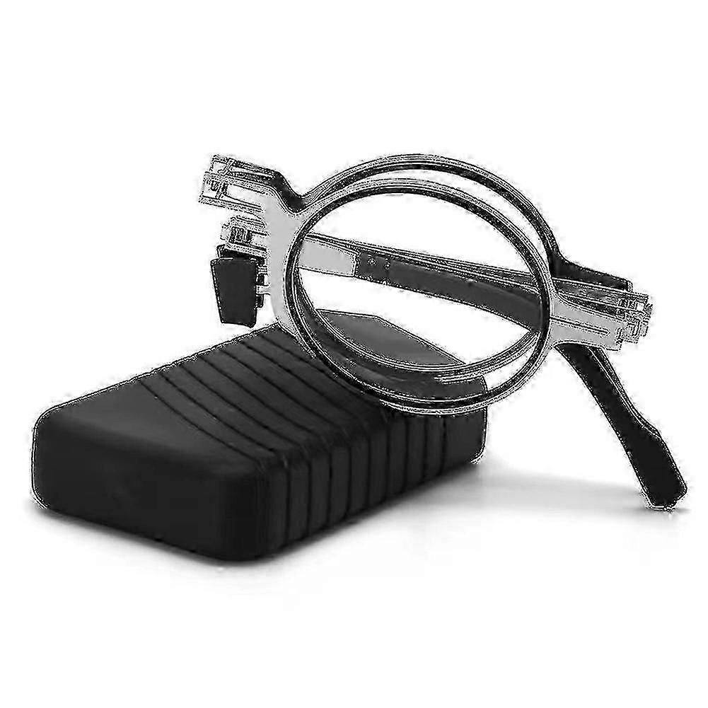 Men Ultra Light Titanium Material Screwless Foldable Anti-blue Reading Glasses
