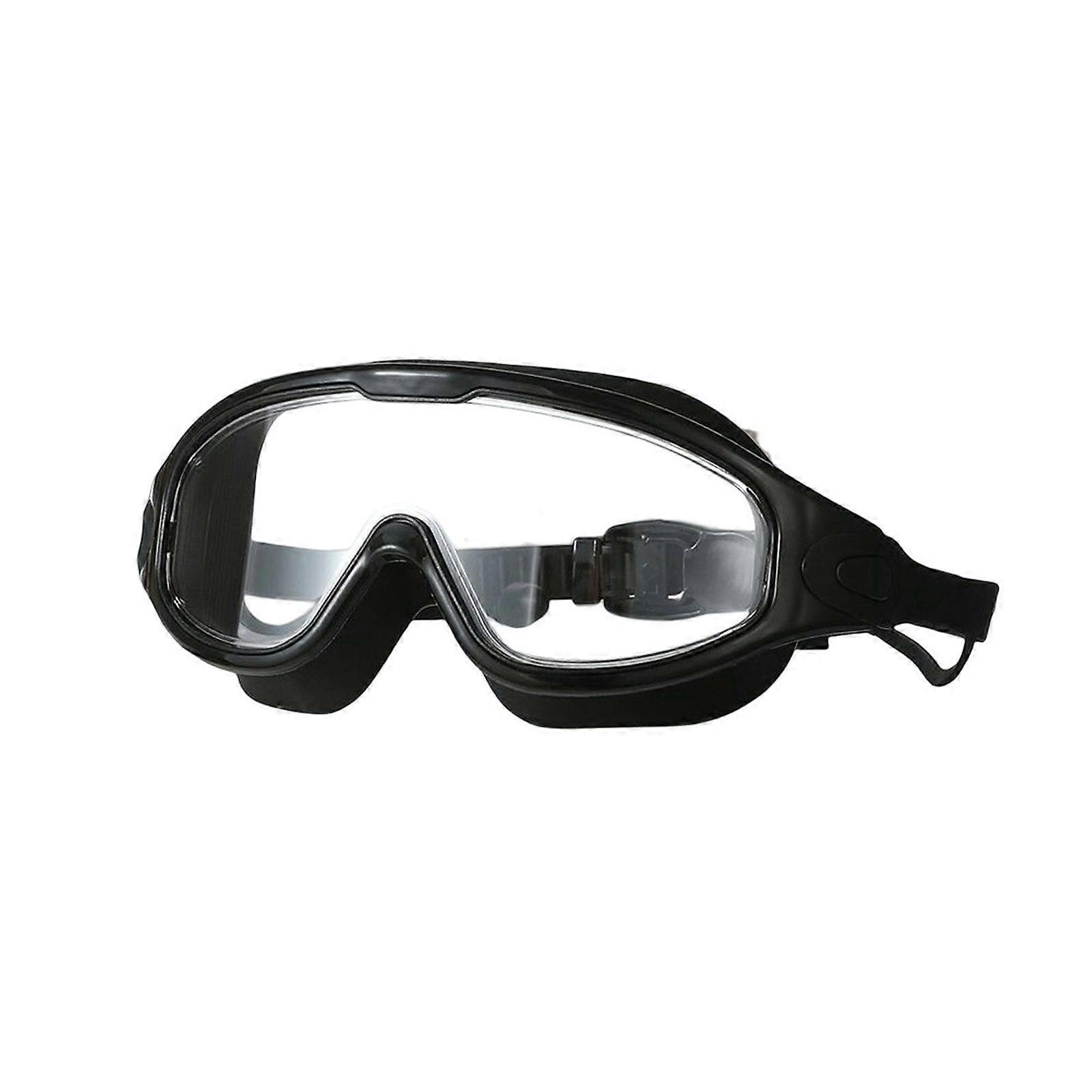 Adult Anti-Fog Goggle Wide Frame Swimming Goggle Swim Eyewear With Earplugs Silicone