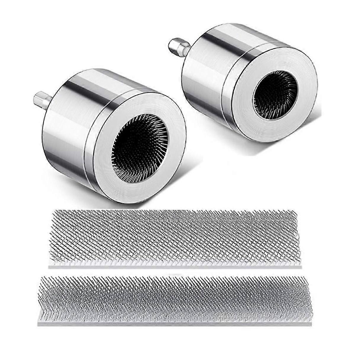 Copper Pipe Cleaning Brush for Power Drill, 2 Pack with Replaceable Brushes & Durable Steel Design