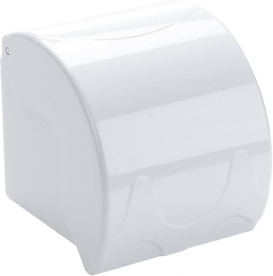 حامل ورق مقاوم للماء مثبت على الحائط حامل ورق الحمام (أبيض)