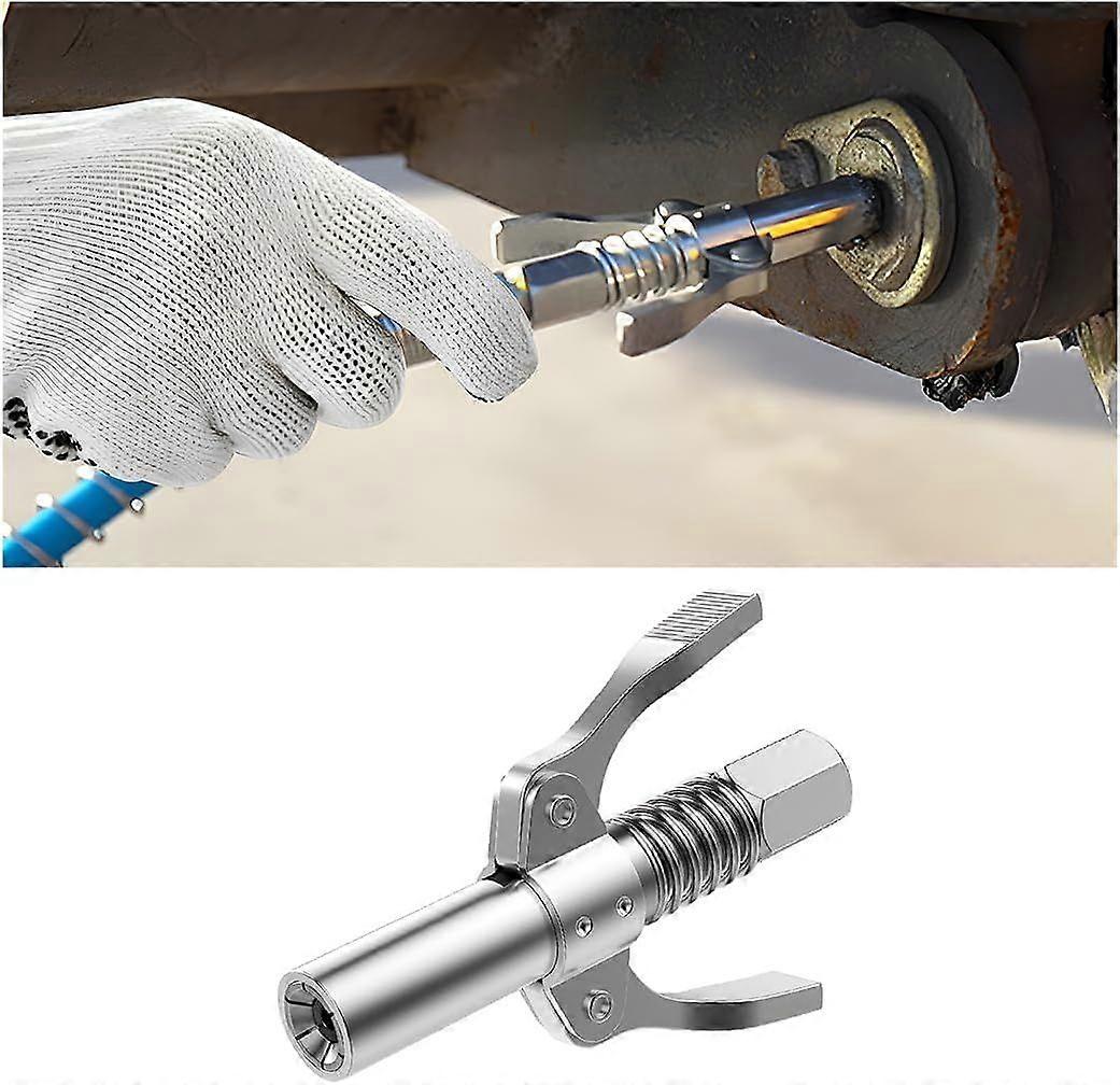 Grease Gun Coupler, Grease Gun Fits All 10,000 Psi Guns, High Performance Quick Release Grease Gun Tip, for All Types of Guns