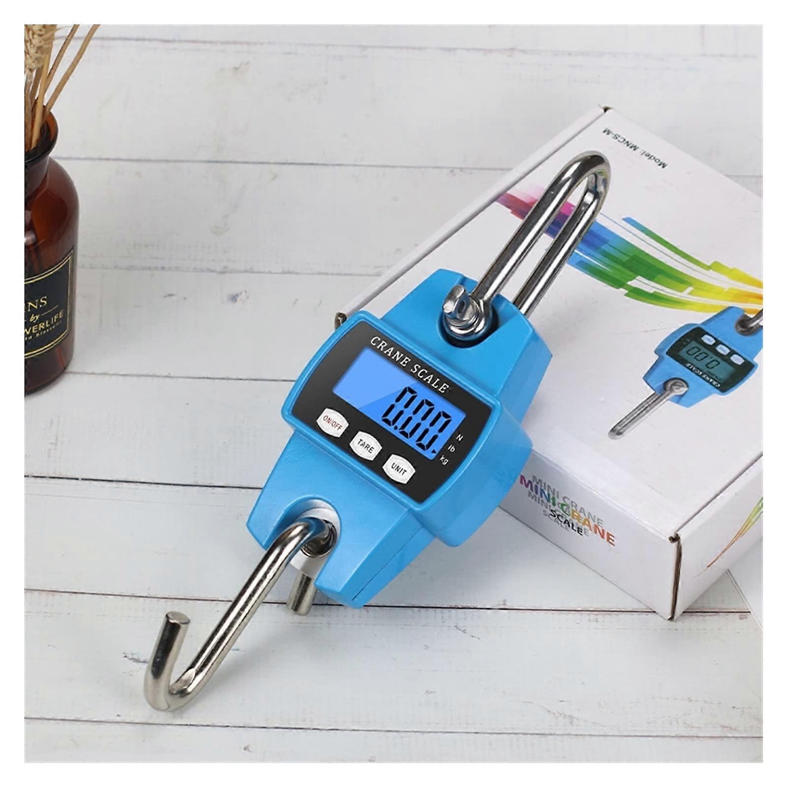 Heavy Duty Hanging Scale 300kg Crane Scale Electronic Stainless Steel Digital Hook Scale with LCD Display for Farm and Factory Use