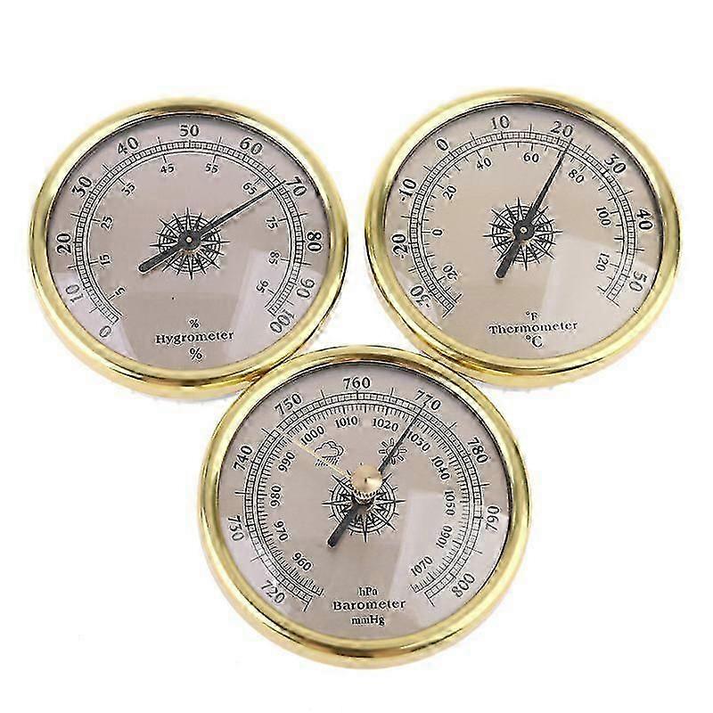 3 in 1 Thermometer Hygrometer Barometer 72mm for Ship/Factory/Laboratory/Home for Weather Forecast Light Weight