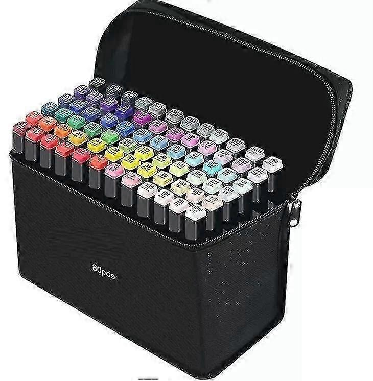 Sketch Markers. Sketching Set, 80 Pieces Per Bag / Sketching Markers 80 Colors / Double-sided Marker Set