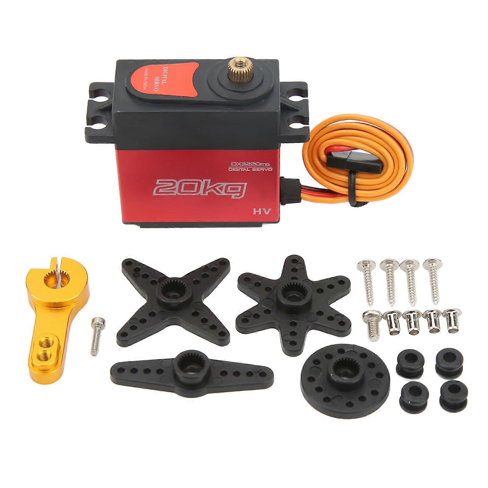 20KG RC Digital 180 Degree Rotation High Speed Metal Gear Servo for RC Car Robot Ship Manipulator