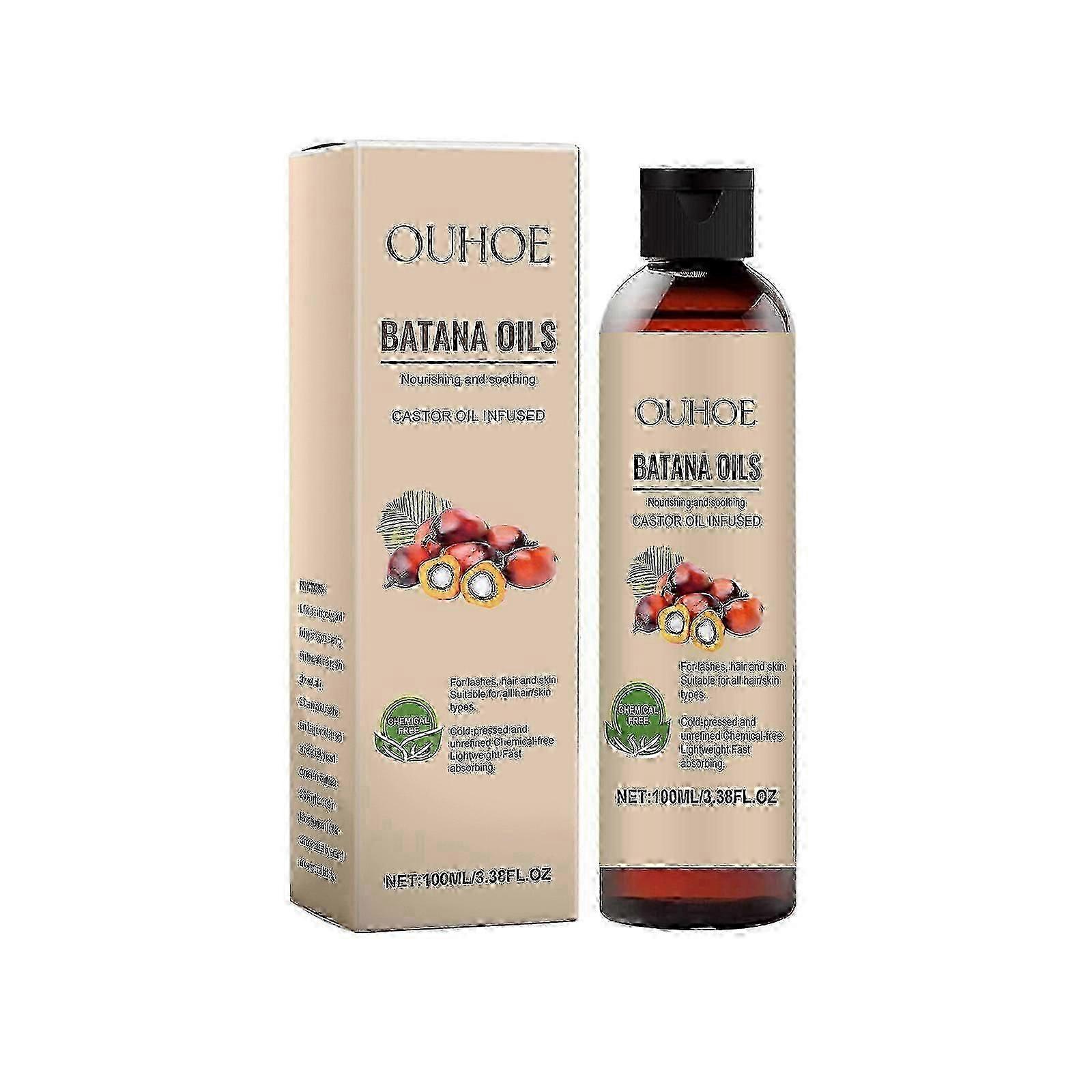 OUHOE Batana castor oil, nourishing scalp, repairing dry and frizzy, smooth and shiny, soft and shiny fluffy hair