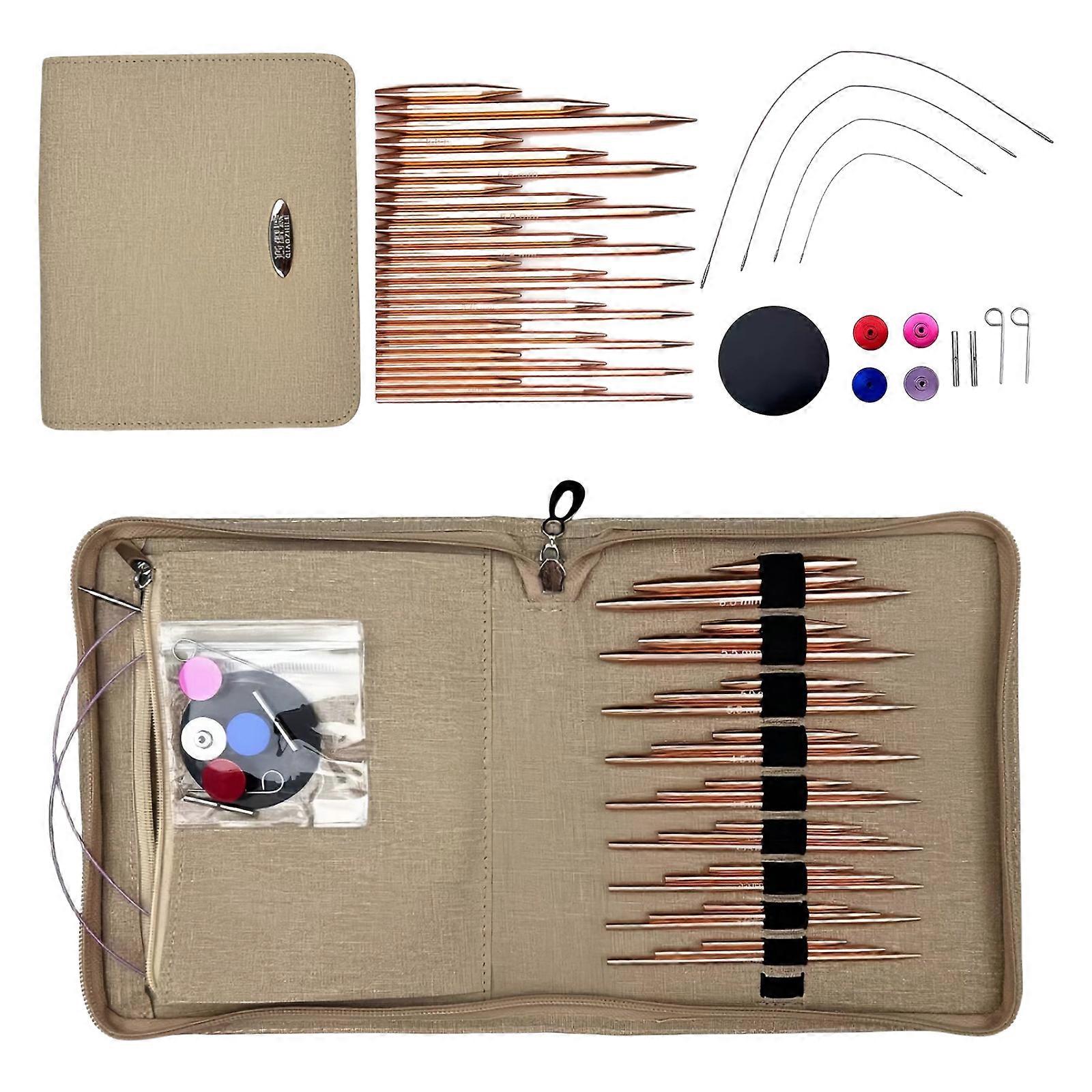 Interchangeable Circular Knitting Needle Tool Set for DIY Sweater Projects Interchangeable Knitting Needle for Crafting