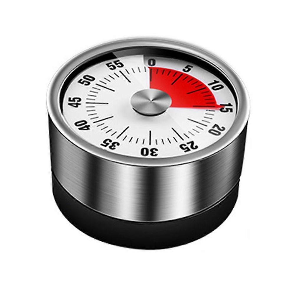 Stainless Steel Kitchen Timer Mechanical Countdown Clock for Baking/Student Time Management/Reminder