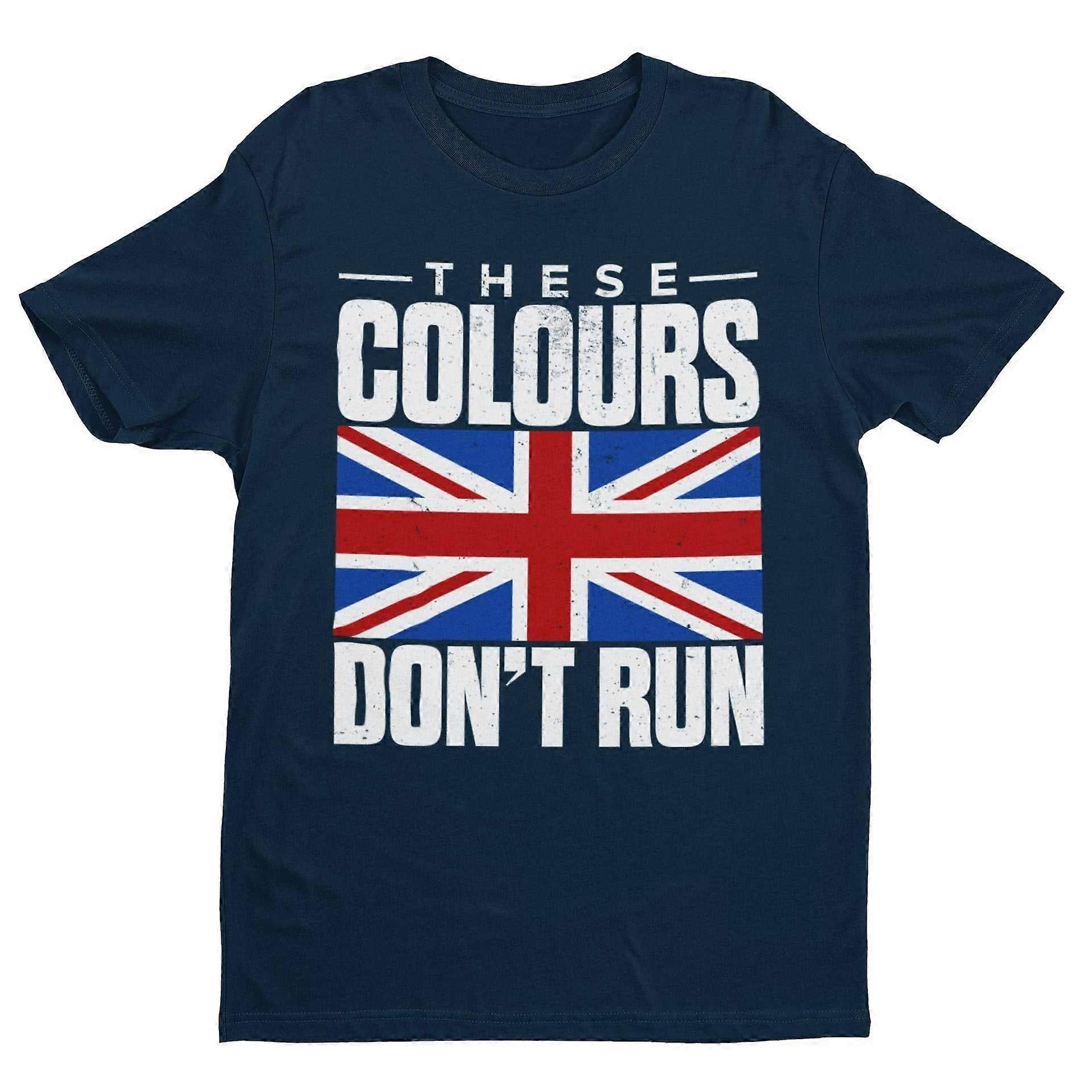 These Colours Don’t Run T-shirt – Distressed Union Jack Patriotic Tee Uk Britain