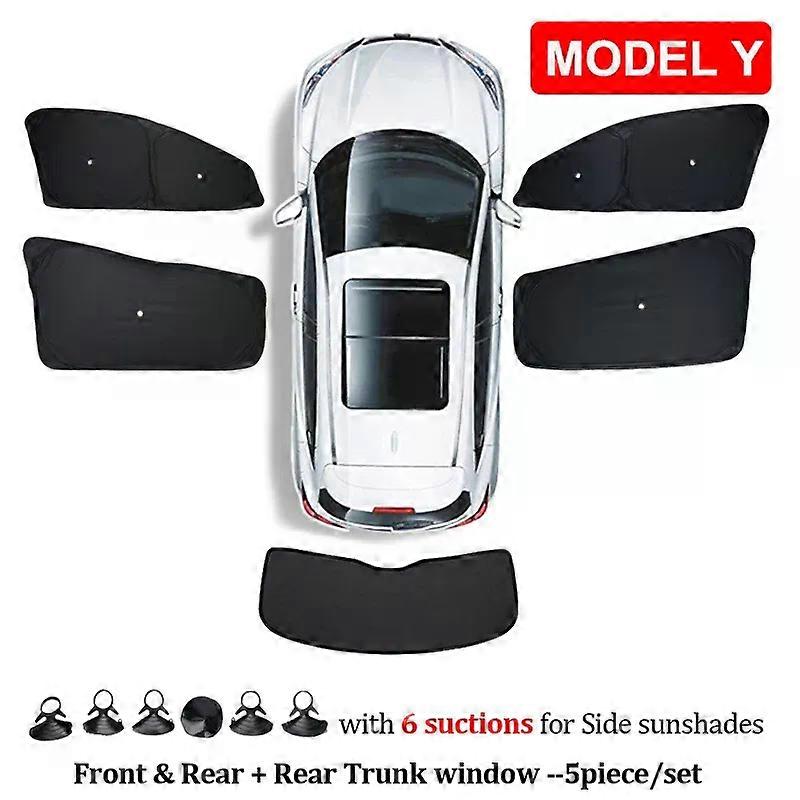 Upgrade Privacy Sunshade With Suction Cup Suitable for Tesla Model 3 Y S X 2021 2025 Car Side Window Sun Shade Blind Shading Windshield