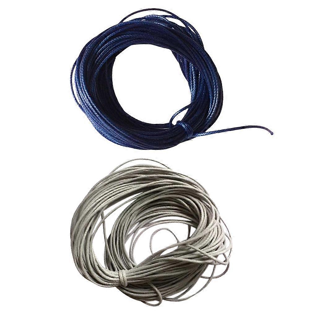 2 Piece 10m Waxed Nylon String Rope Cord for Jewelry Making Craft 1mm