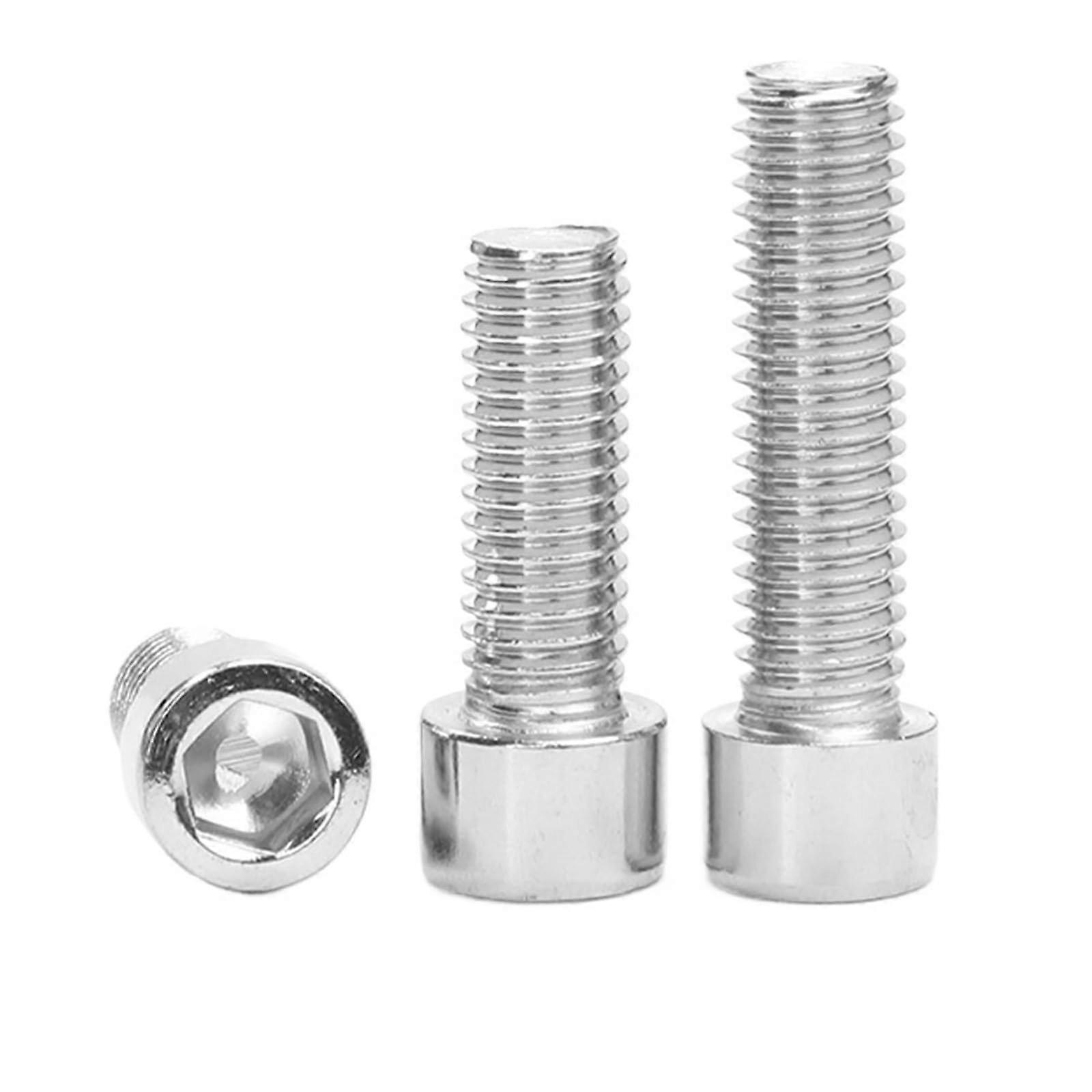 120pcs Hex Socket Head Cap Screw 201 Stainless Steel M3 M4 M5 M6 M8 M10 M12 Hexagon Allen Head Bolt Screw(10mm,M4 20pcs) Ref: 4265