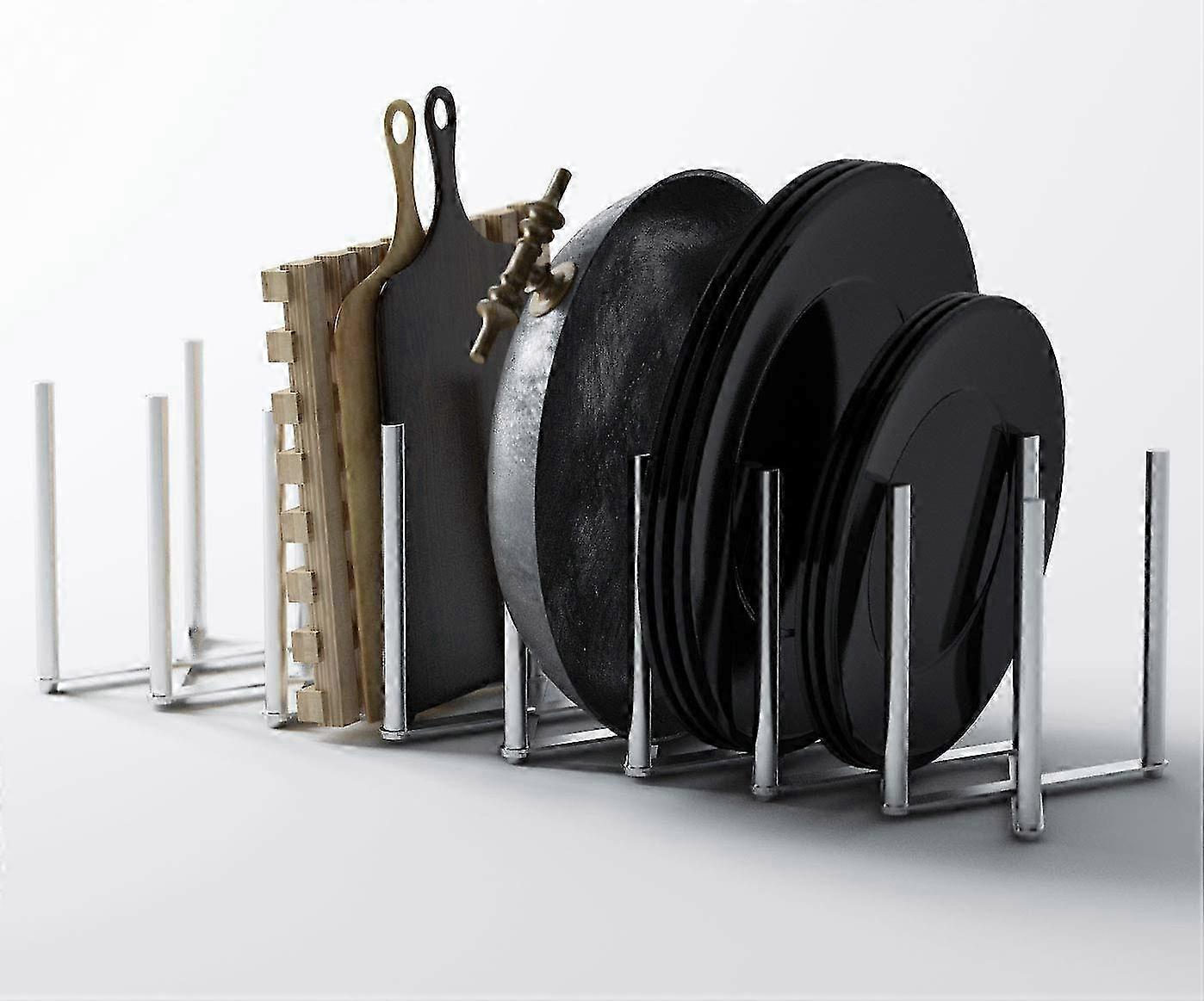 Stainless steel pot storage rack with 8-layer 2025