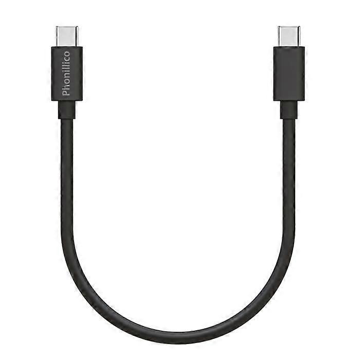 20cm USB-C to USB-C Cable Black for Google Pixel 8 / Pixel 8 Pro / Pixel 7 / Pixel 7 Pro / Pixel 7a Phonillico®