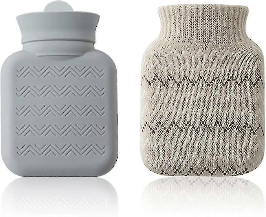 Mini borsa dell'acqua calda riutilizzabile con copertura in maglia per alleviare il dolore e scaldamani, riscaldata a microonde