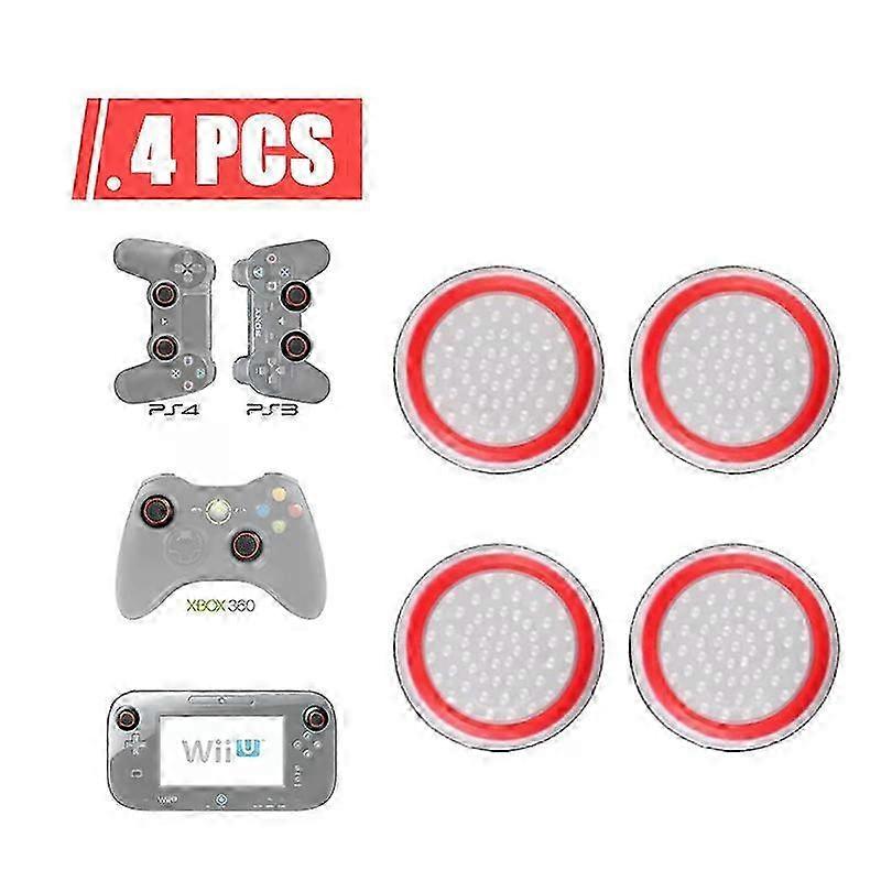 4/10pc Replacement Silicone Analog Controller Joystick Silicone Precision Raised Antislip Rubber Analog Stick Grips For PS5 PS 4