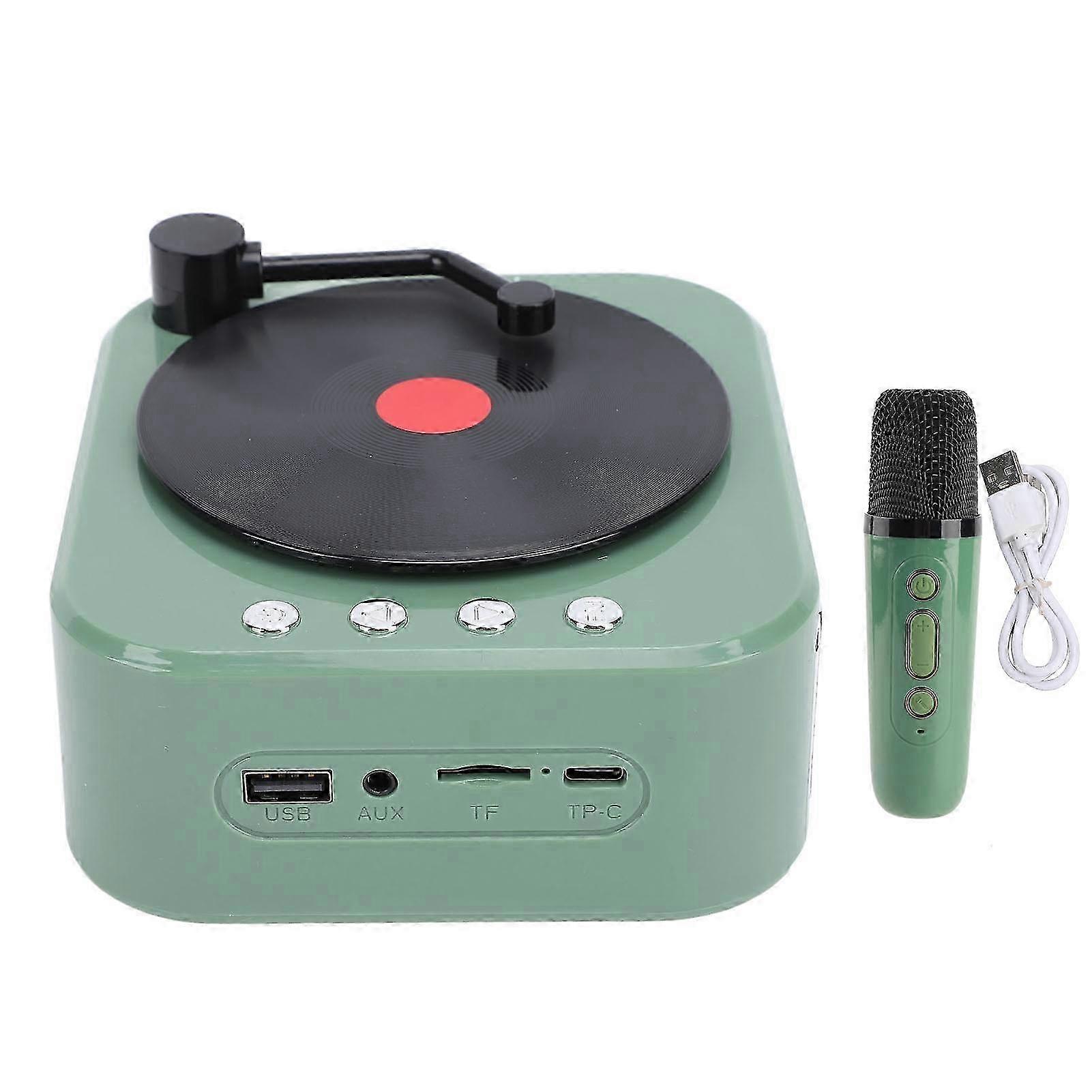 2025 Record Player Bluetooth 3 Mode HiFi Stereo Sound Retro Portable Wireless Turntable Speaker for Home Bedroom
