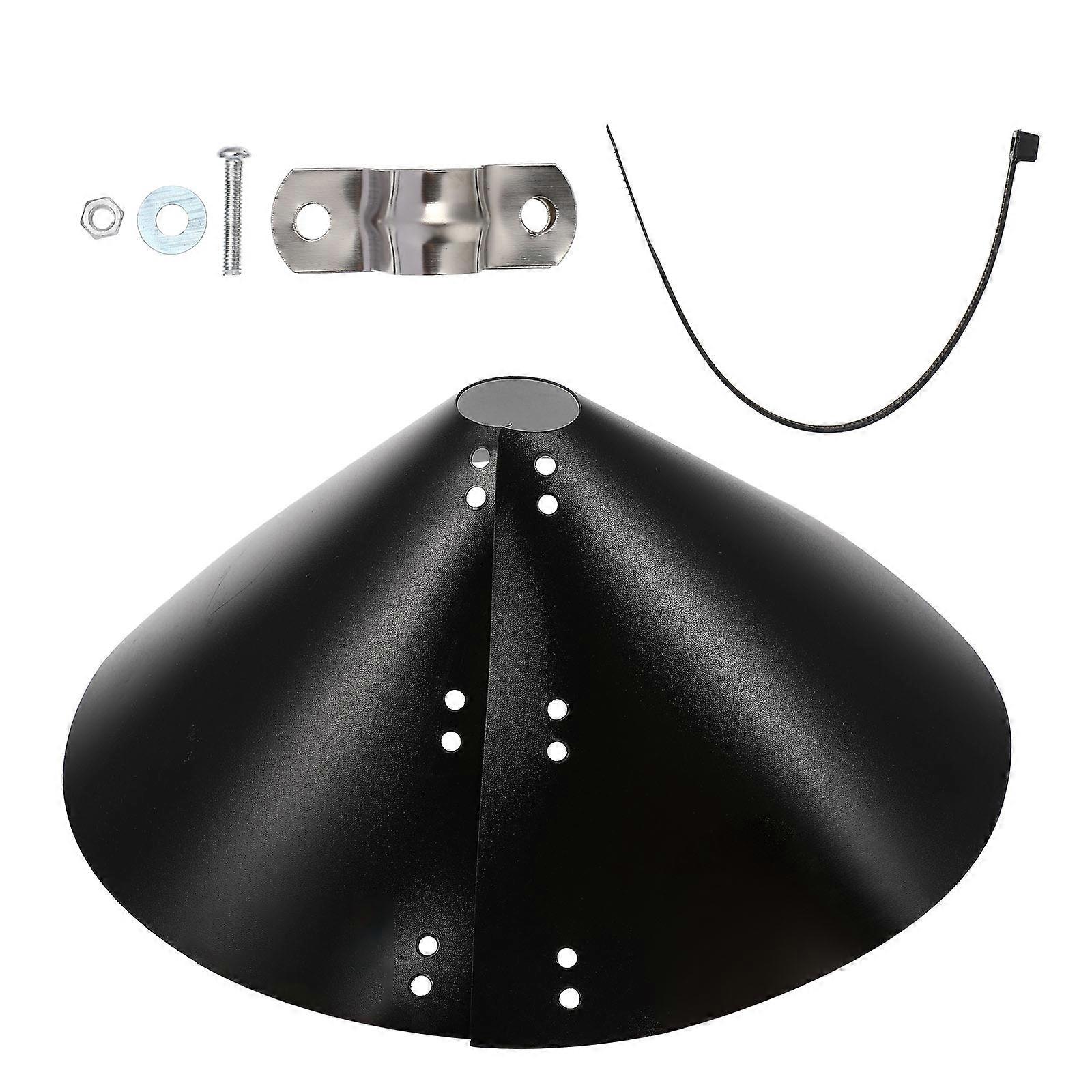 1Pc Practical Bird Feeder Squirrel Baffle Rainproof Black