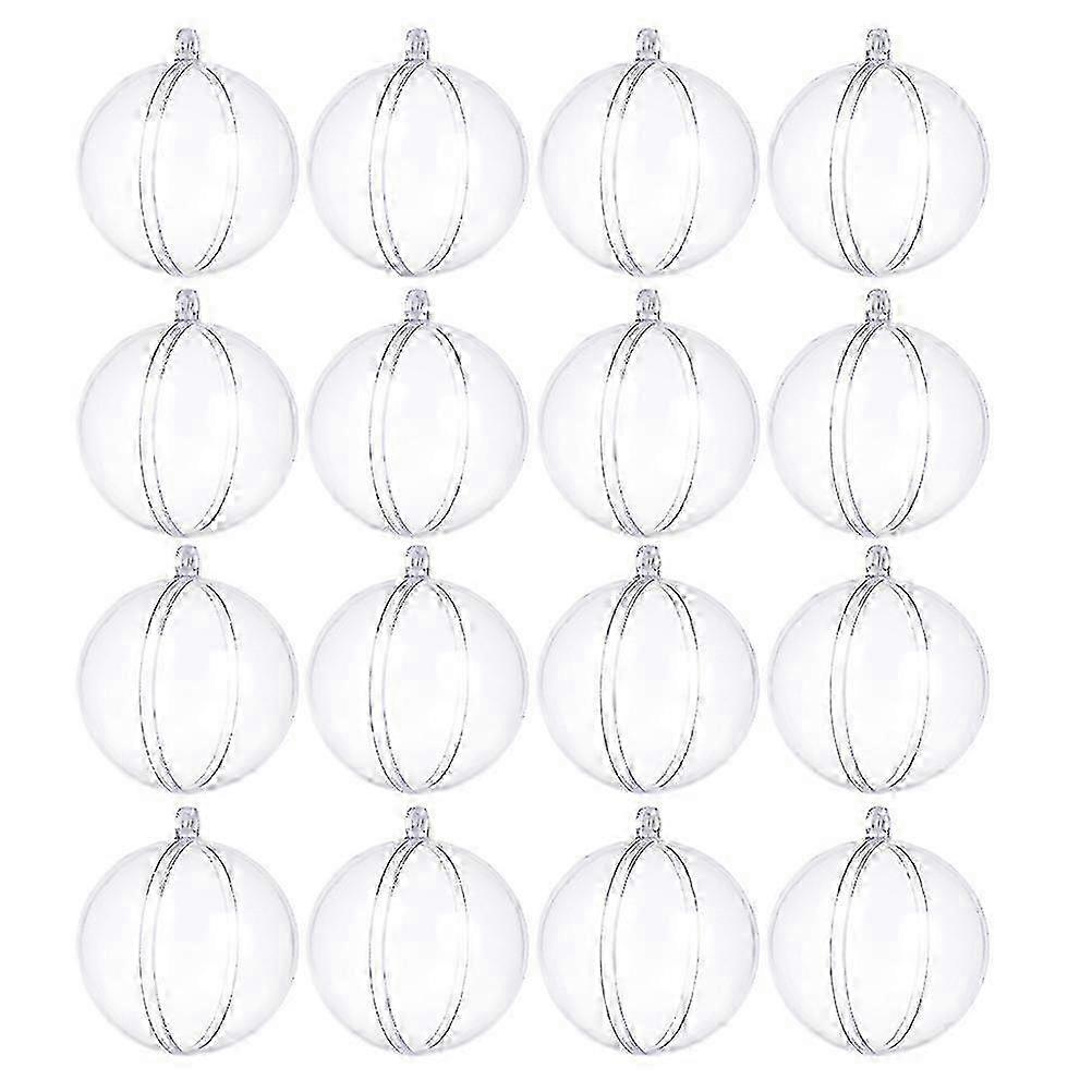 24 Pcs Clear Fillable Plastic Ornaments for Nativity Decorations, Perfect for Customizing with Your Own Design, Clear Plastic Balls