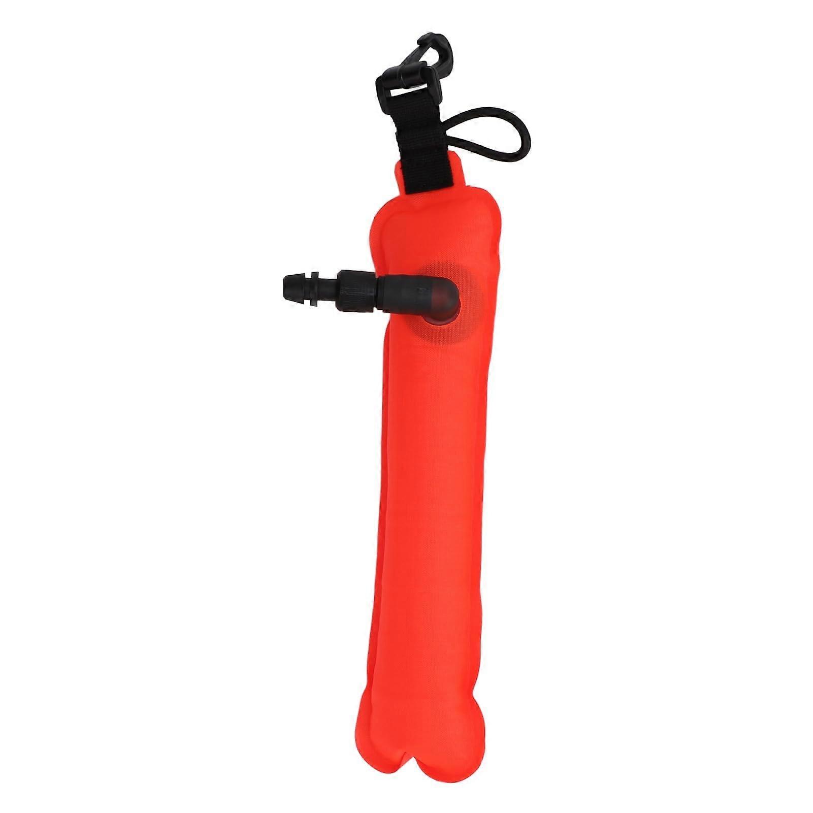 Diving Surface Marking Buoy, Bright Colour, High Visibility, Floating Diving Equipment, Nylon Material, for Underwater Activities Pinkred
